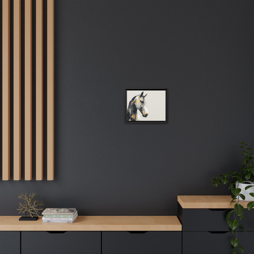 Equine Geometrica: Contemporary Cubist Horse, Metallic Abstract Portrait   |  Personalized & Custom Orders Available