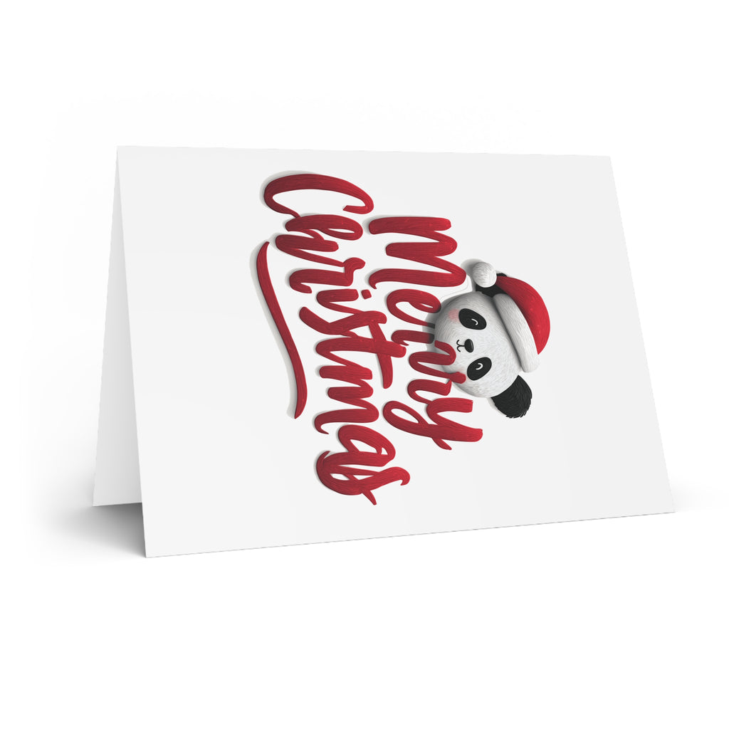 Festive Panda Christmas Cheer: Holiday Cartoon Illustration, Whimsical Graphic Design, Seasonal Sketch Style | Custom Orders Accepted