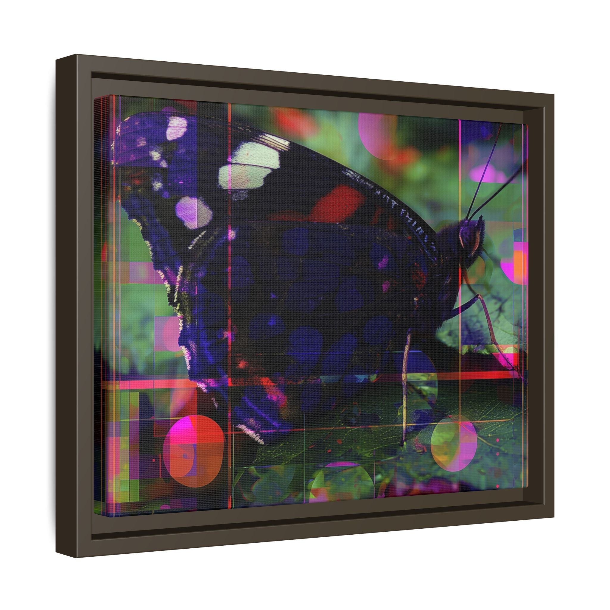 Geometric Butterfly Framed Print: Digital Glitch Butterfly Art, Geometric Nature Photography   |  Personalized & Custom Orders Available