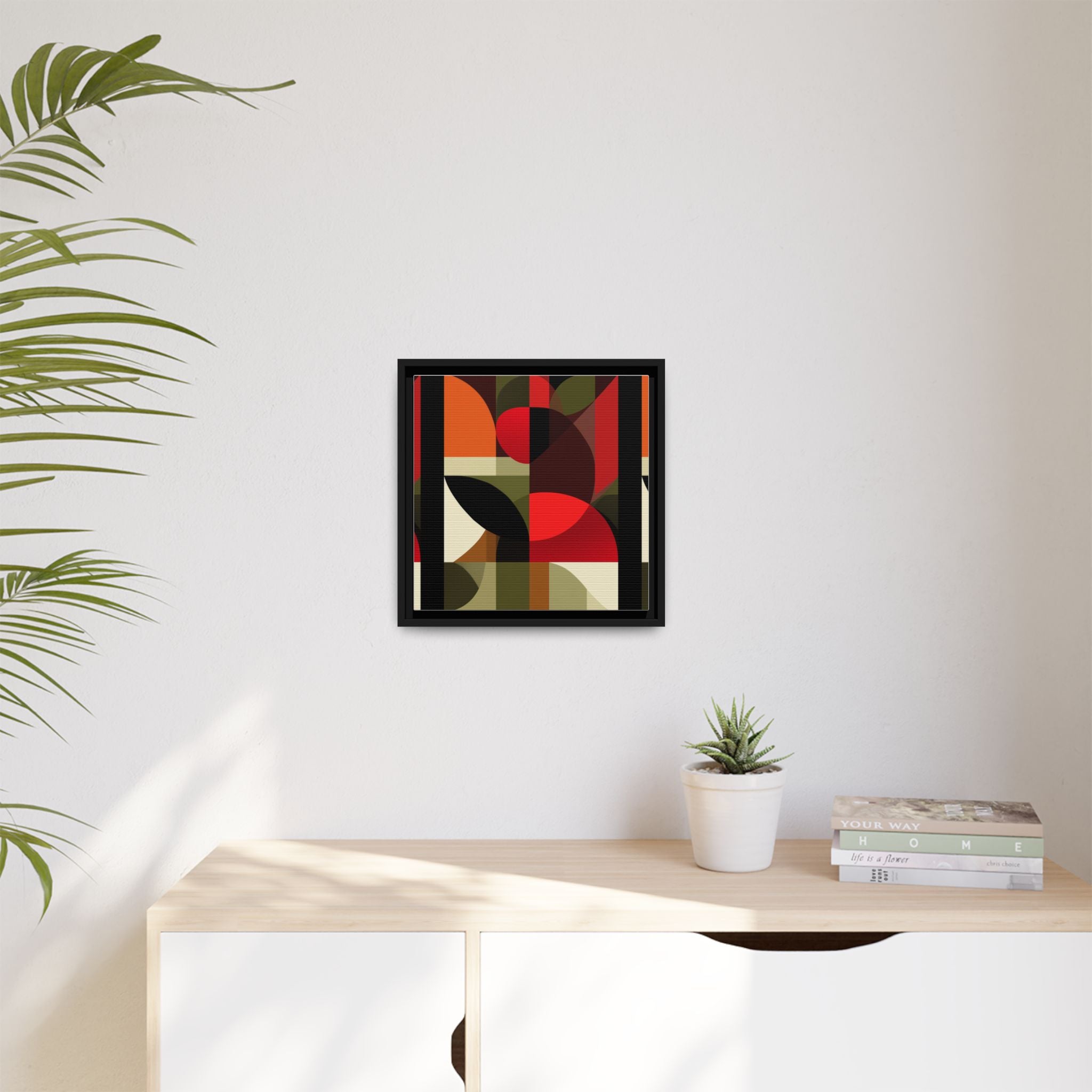 Geometric Fusion: Modern Abstract Composition, Cubist Color Blocks, Architectural Form Harmony   |   Custom Orders Accepted