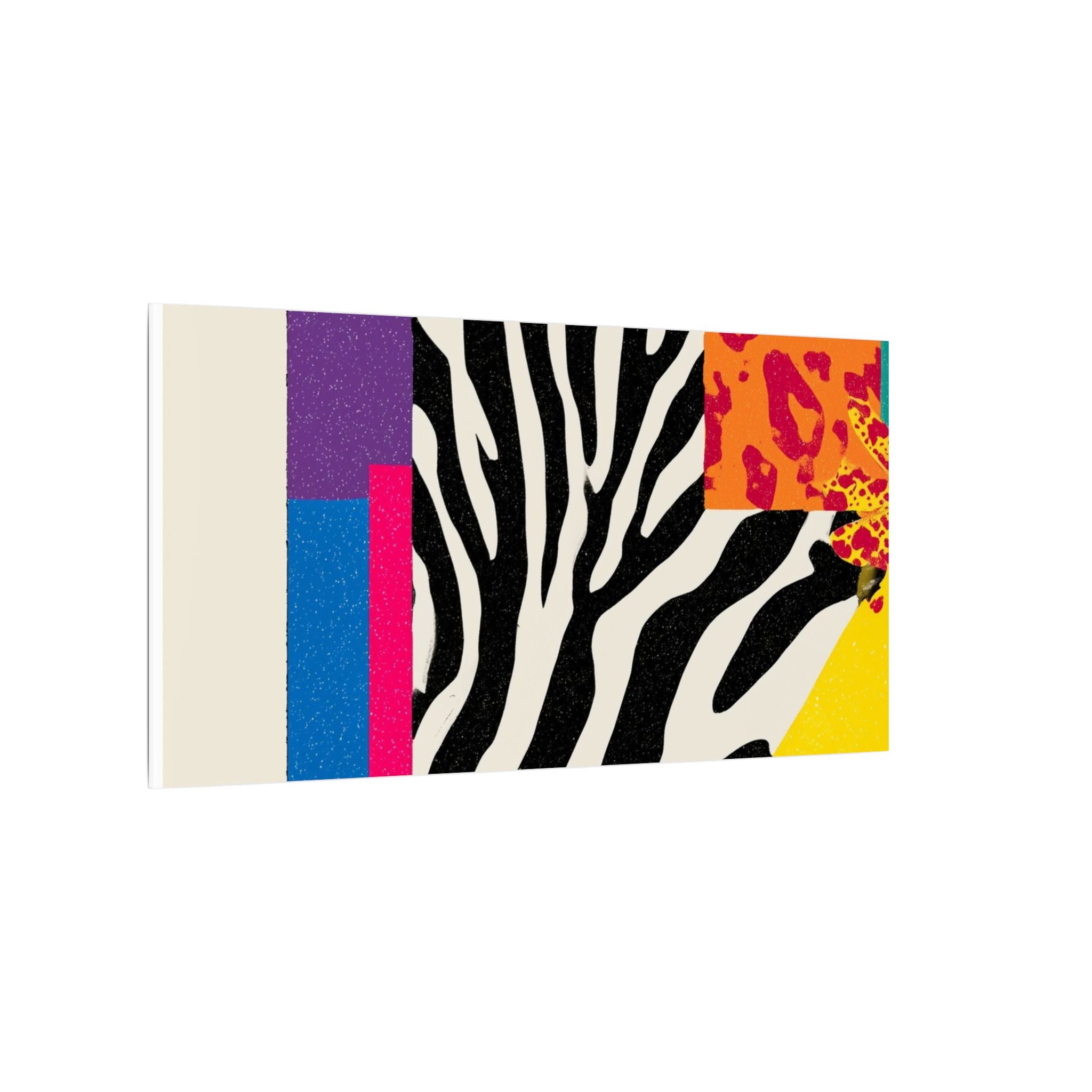 Pop Geometry: Zebra Leopard Fusion, Geometric Color Block, Modern Abstract Design   |   Custom Orders Accepted