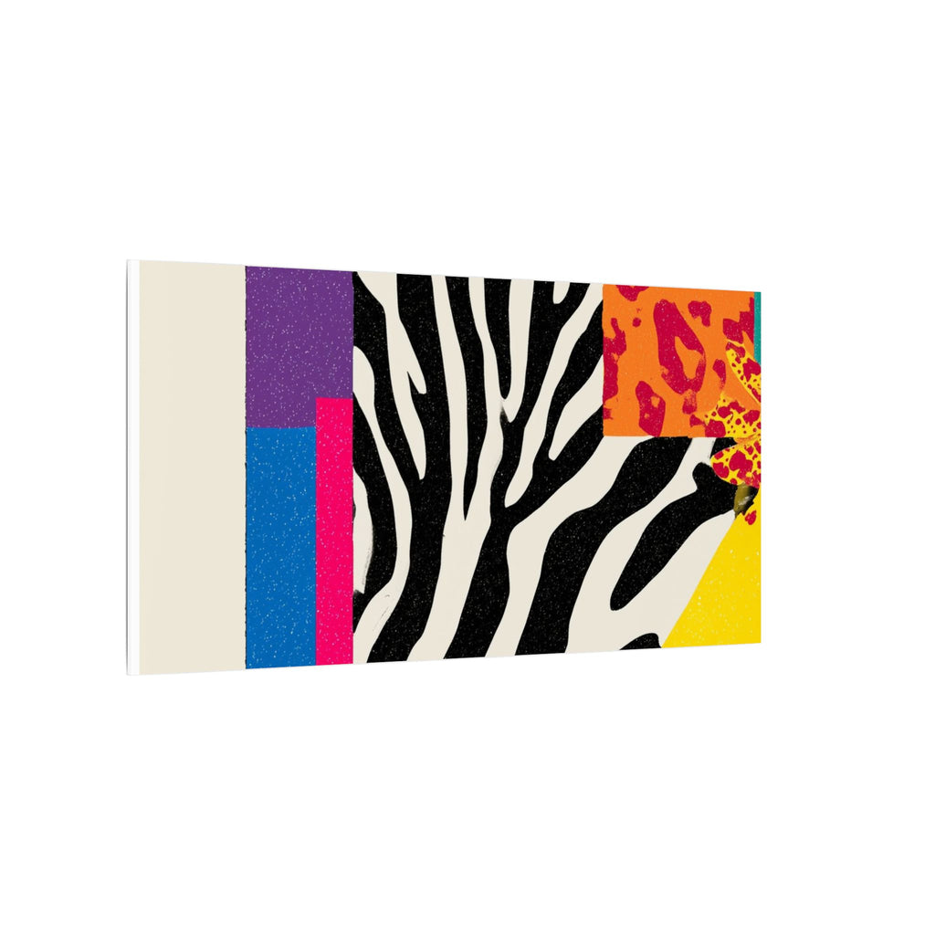 Copy of Pop Geometry: Zebra Leopard Fusion, Geometric Color Block, Modern Abstract Design   |   Custom Orders Accepted
