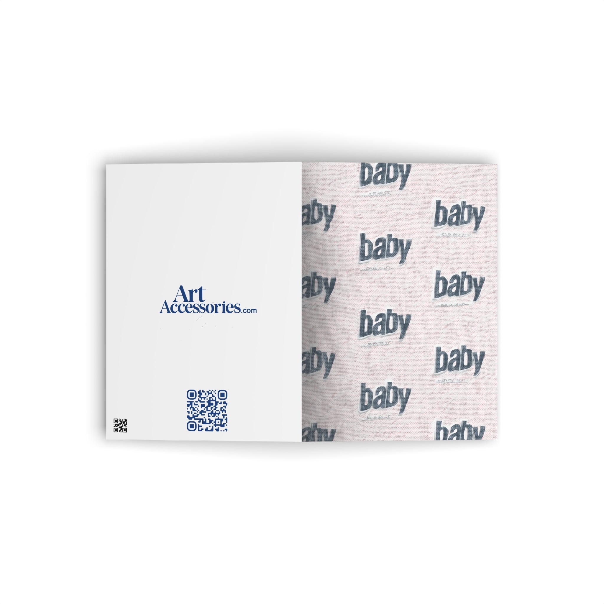 Baby Pattern Greeting Card — Cute Repeating “baby” Design for Baby Showers & Newborn Congrats