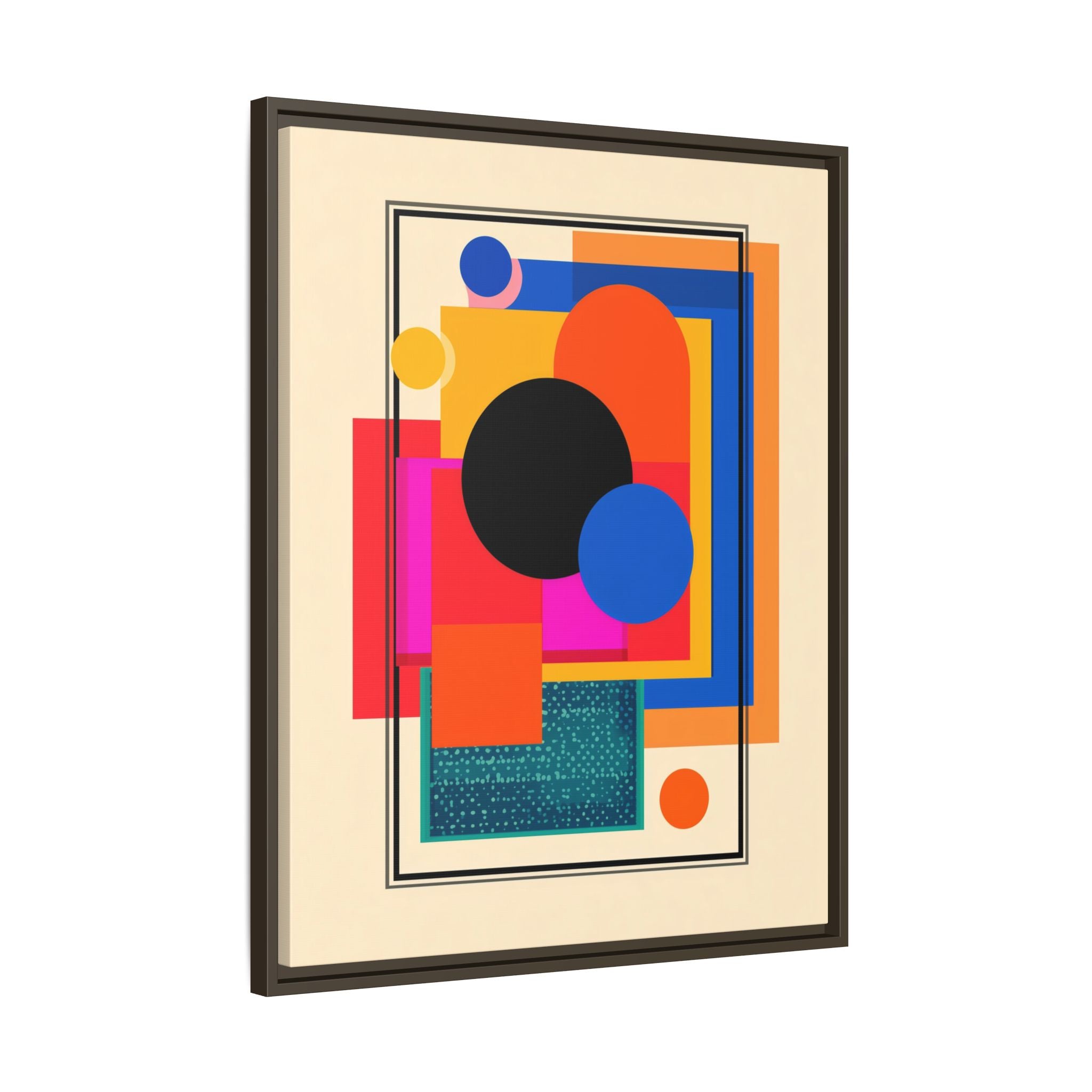 Geometric Harmony: Abstract Color Blocks, Mid-Century Modern Design, Minimalist Art Composition   |   Custom Orders Accepted