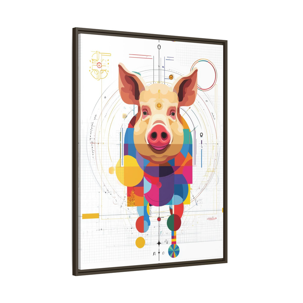Geometric Pig: Digital Cubist Portrait, Mathematical Animal Abstraction   |    Custom Orders Available