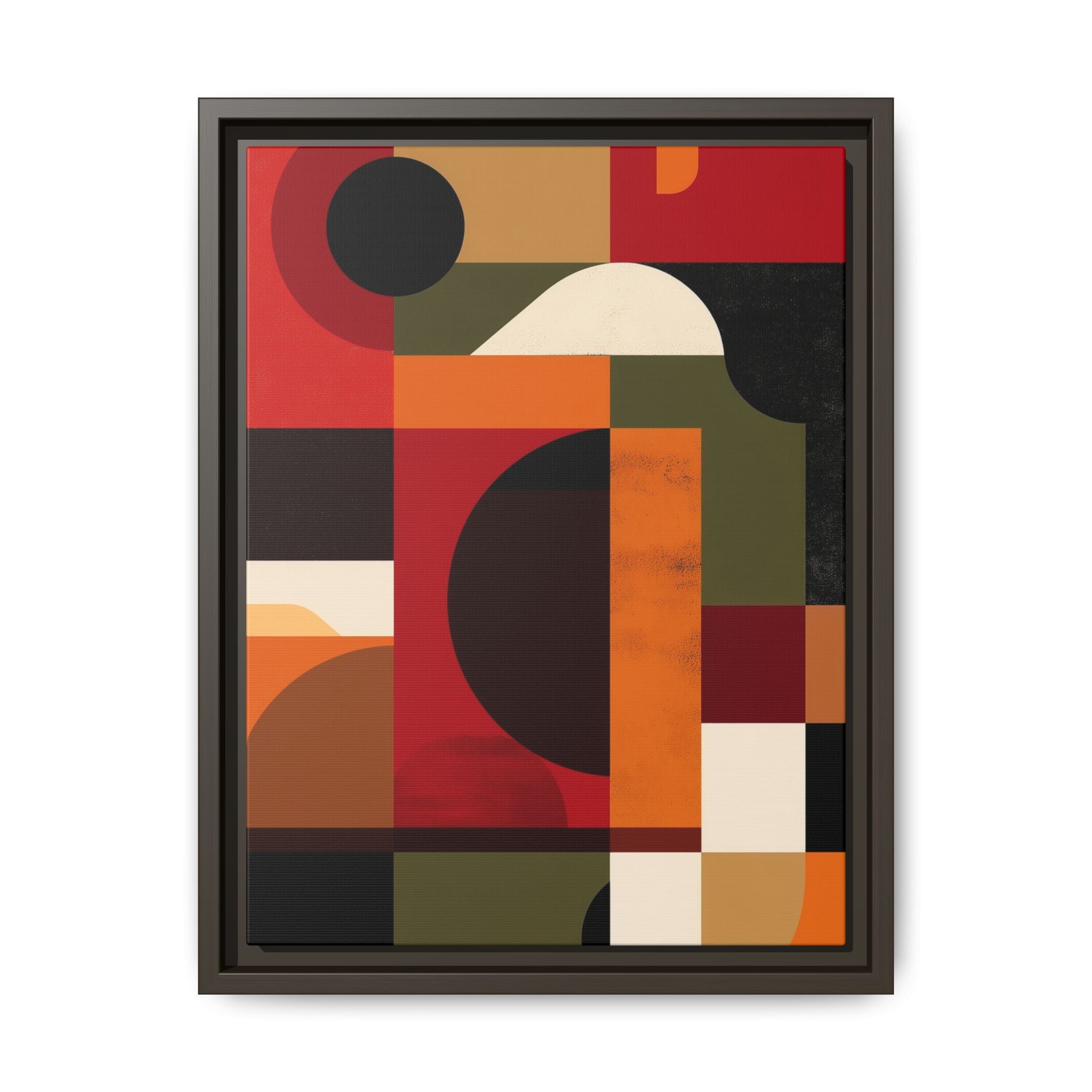Geometric Convergence: Abstract Bauhaus Design, Constructivist Color Blocks, Architectural Art Composition   |   Custom Orders Accepted