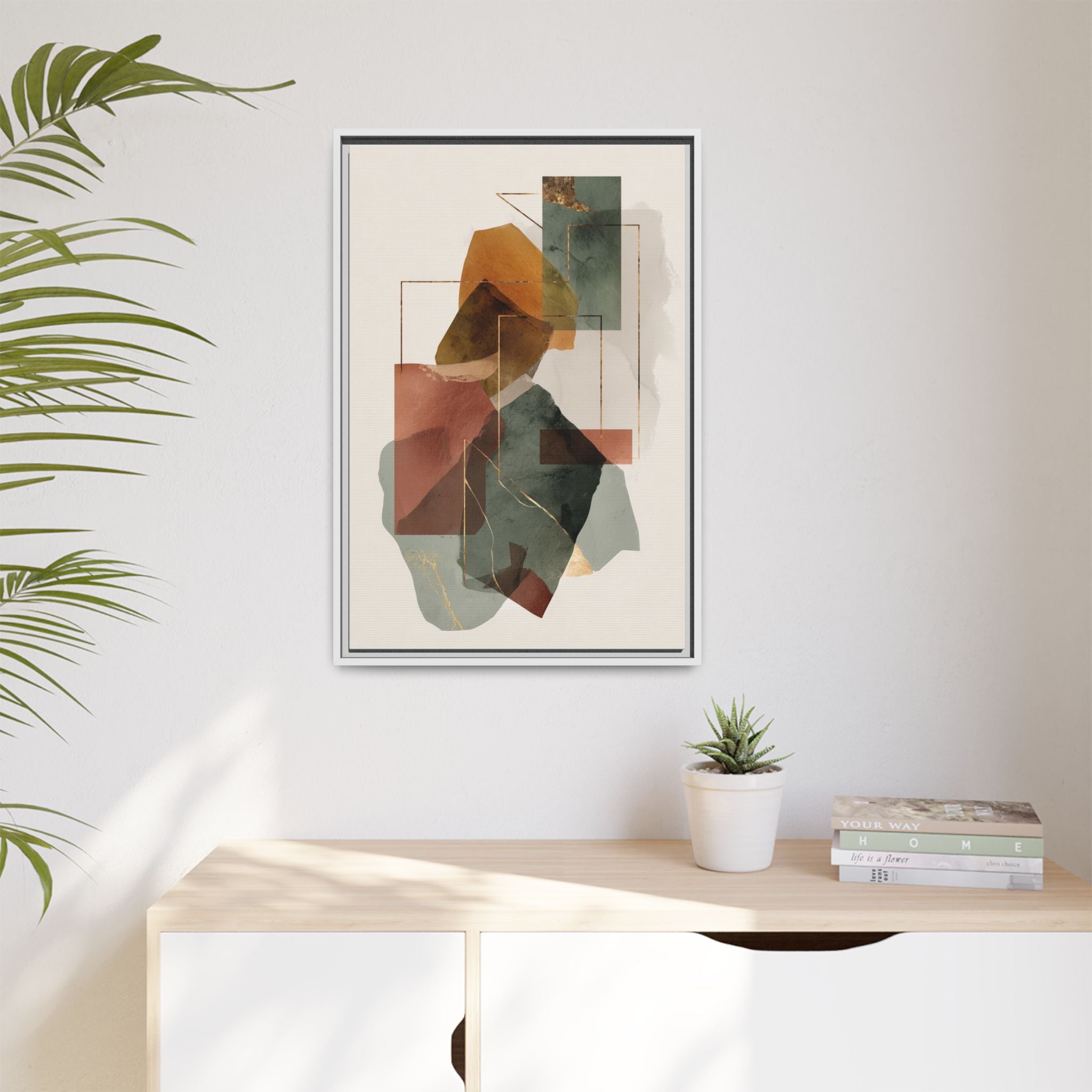 Harmonic Geometries: Architectural Abstraction, Earthy Palette, Minimalist Composition   |   Custom Orders Accepted