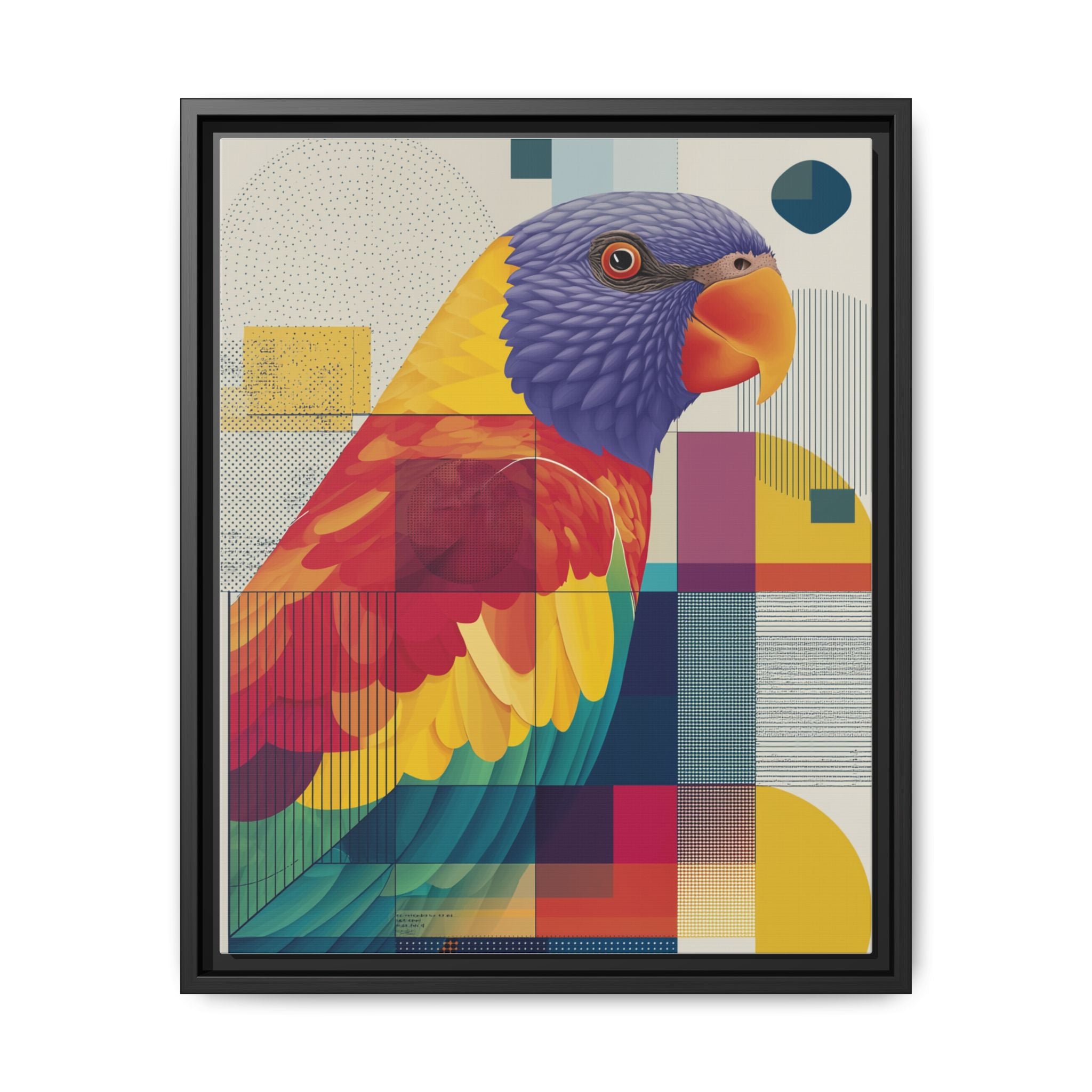 Prismatic Parrot: Geometric Deconstruction, Modern Abstract Art   |    Custom Orders Available