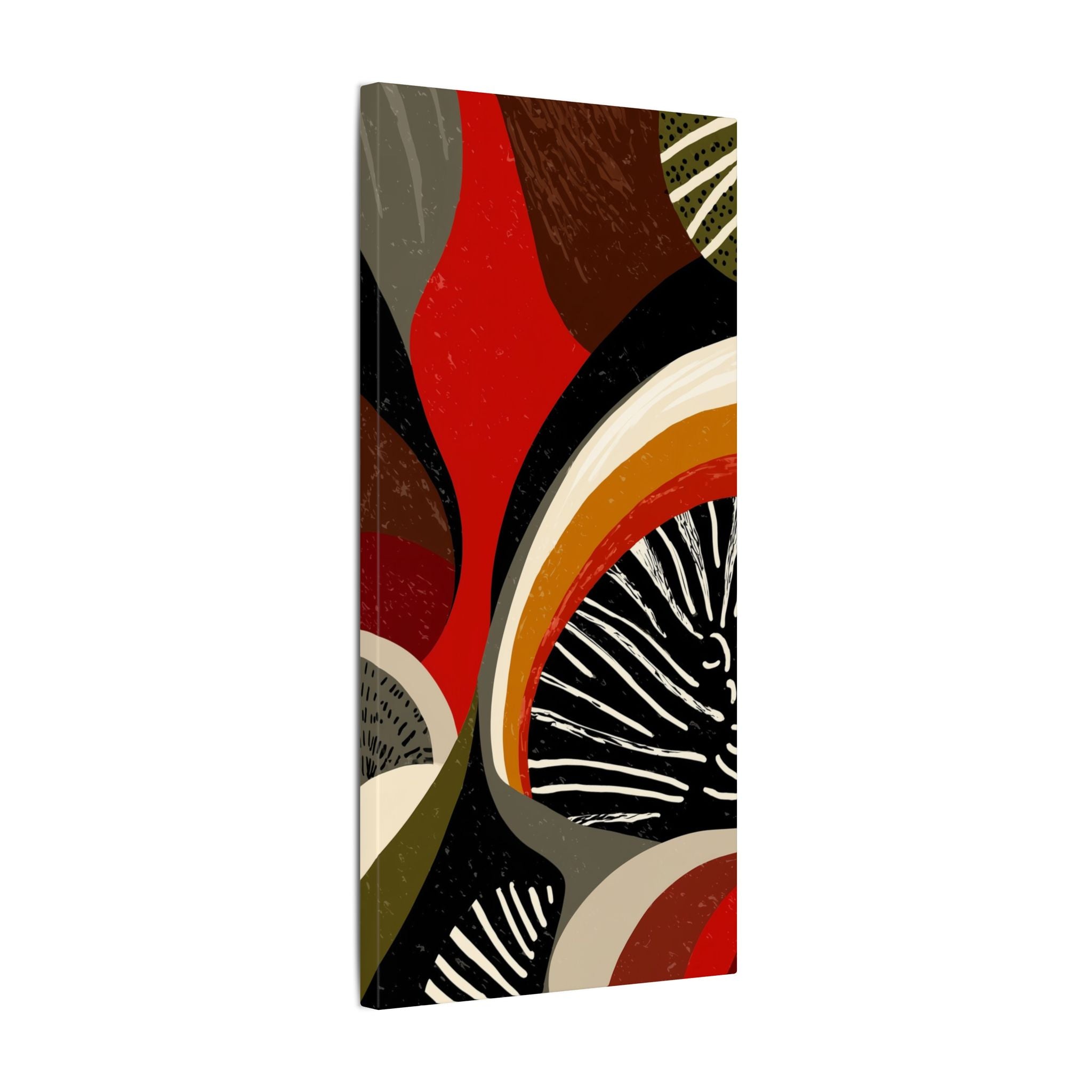 Harmonic Convergence: Organic Geometry, Mid-Century Modern Abstract, Earthy Palette Composition   |   Custom Orders Accepted