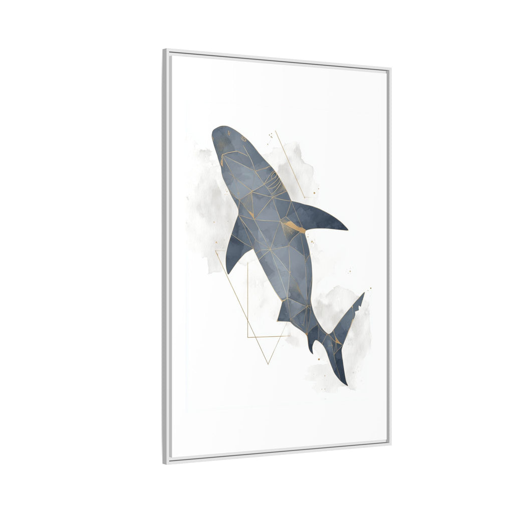 Aquatic Geometry: Shark Polygon Abstraction, Oceanic Digital Art   |  Personalized & Custom Orders Available