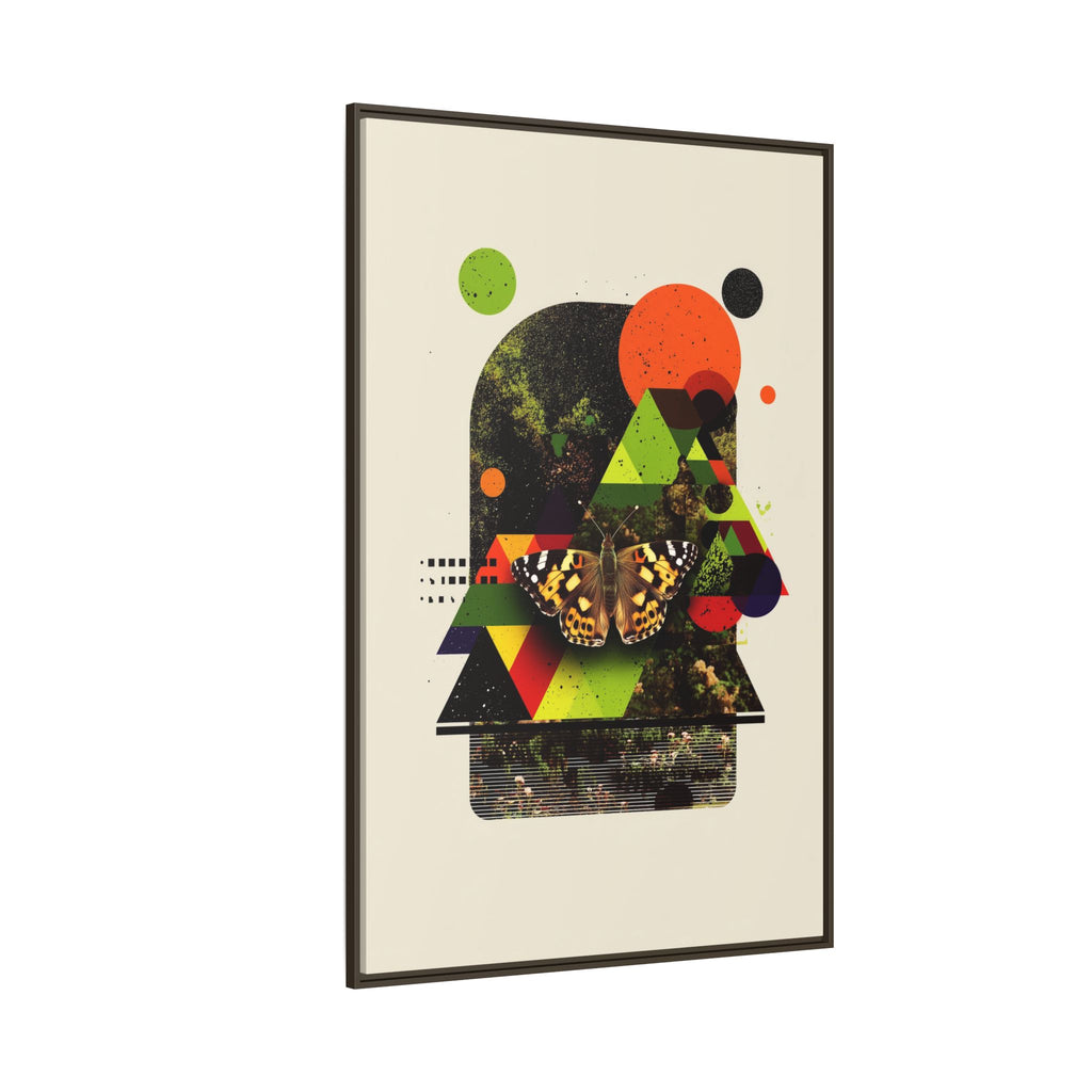 Metamorphic Geometries Framed Print: Digital Nature Collage, Butterfly Abstract Design   |   Custom Orders Available