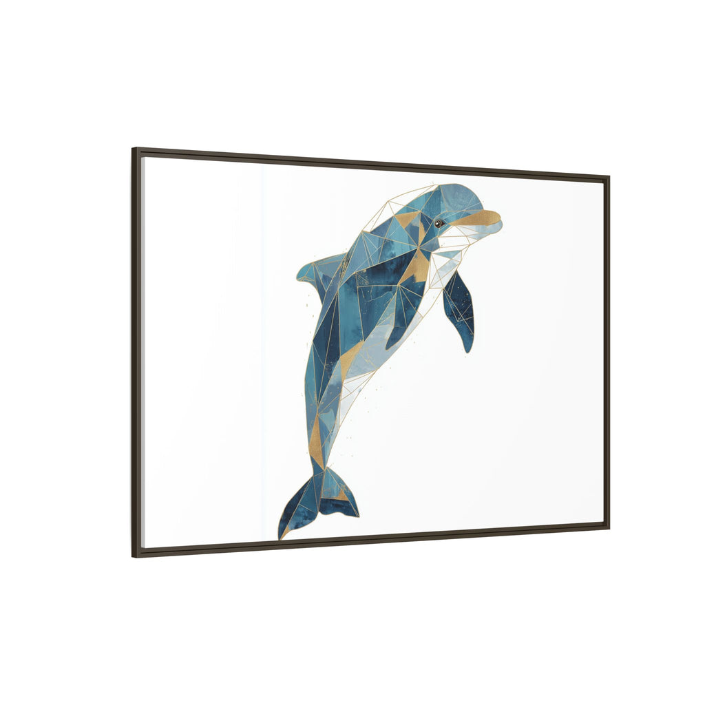 Oceanic Geometry: Dolphin in Blue Polygons, Modern Marine Art   |  Personalized & Custom Orders Available