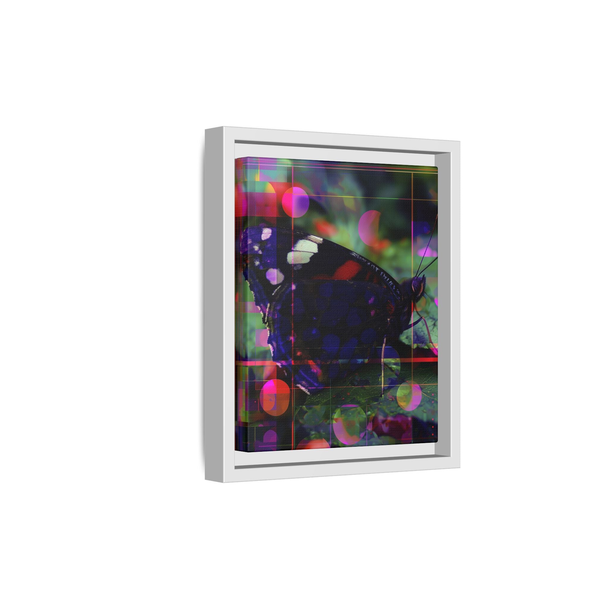 Geometric Butterfly Framed Print: Digital Glitch Butterfly Art, Geometric Nature Photography   |  Personalized & Custom Orders Available