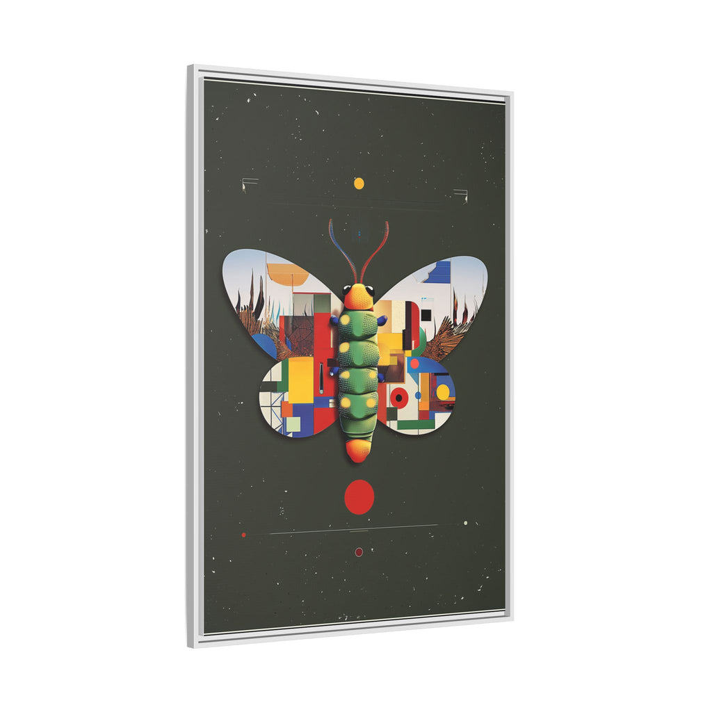 Geometric Butterfly Framed Print : Digital Cubist Interpretation, Modernist Entomological Design   |  Personalized & Custom Orders Available