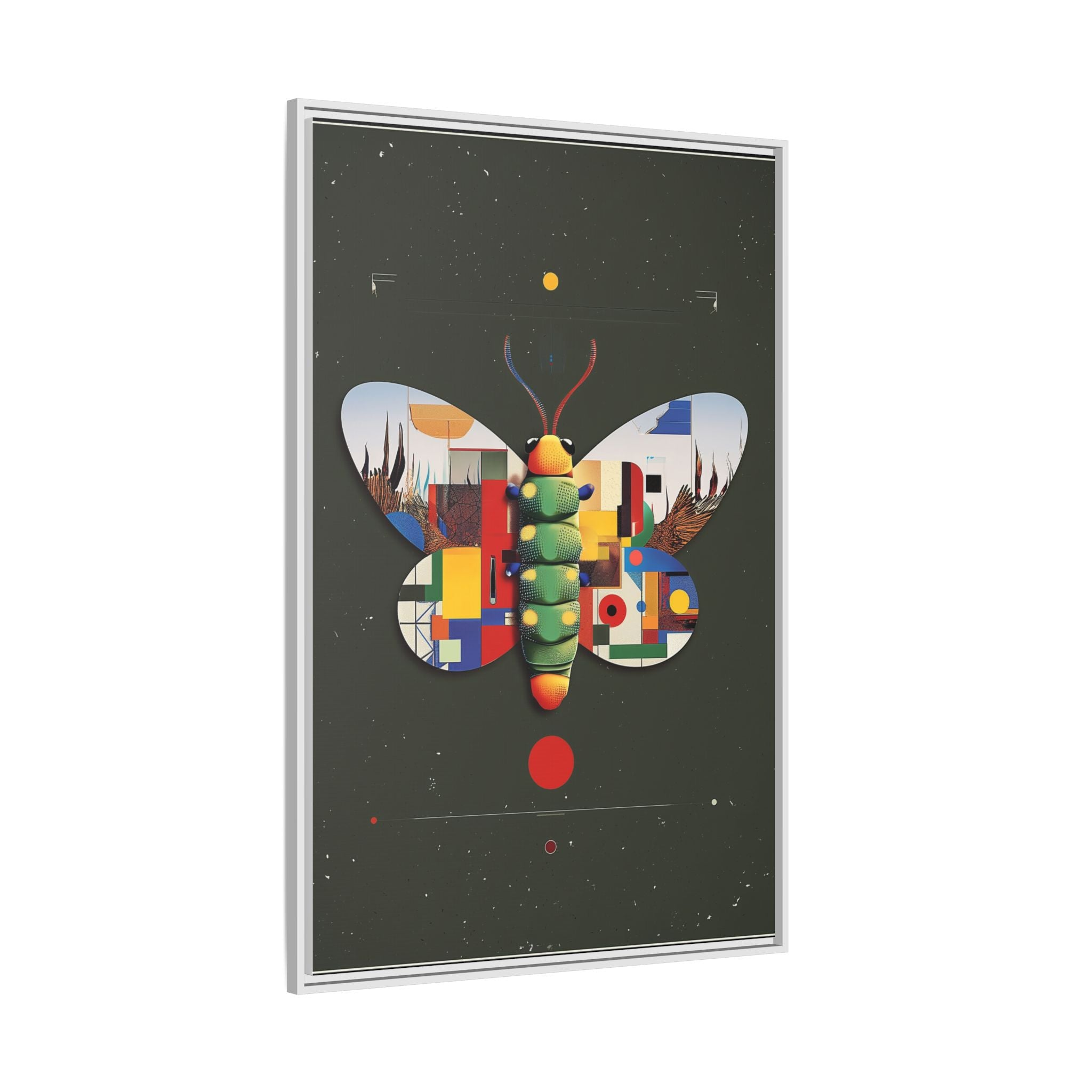 Geometric Butterfly Framed Print : Digital Cubist Interpretation, Modernist Entomological Design   |  Personalized & Custom Orders Available
