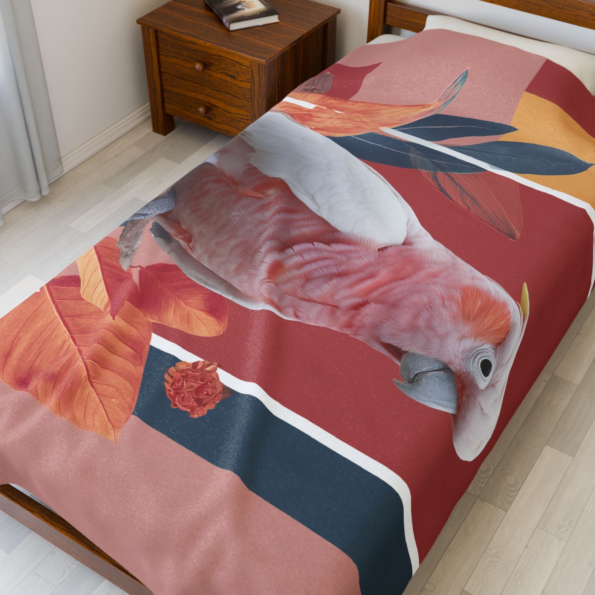 Cockatoo's Chromatic Perch: Geometric Nature Illustration, Art Deco Bird Portrait   |    Custom Orders Available