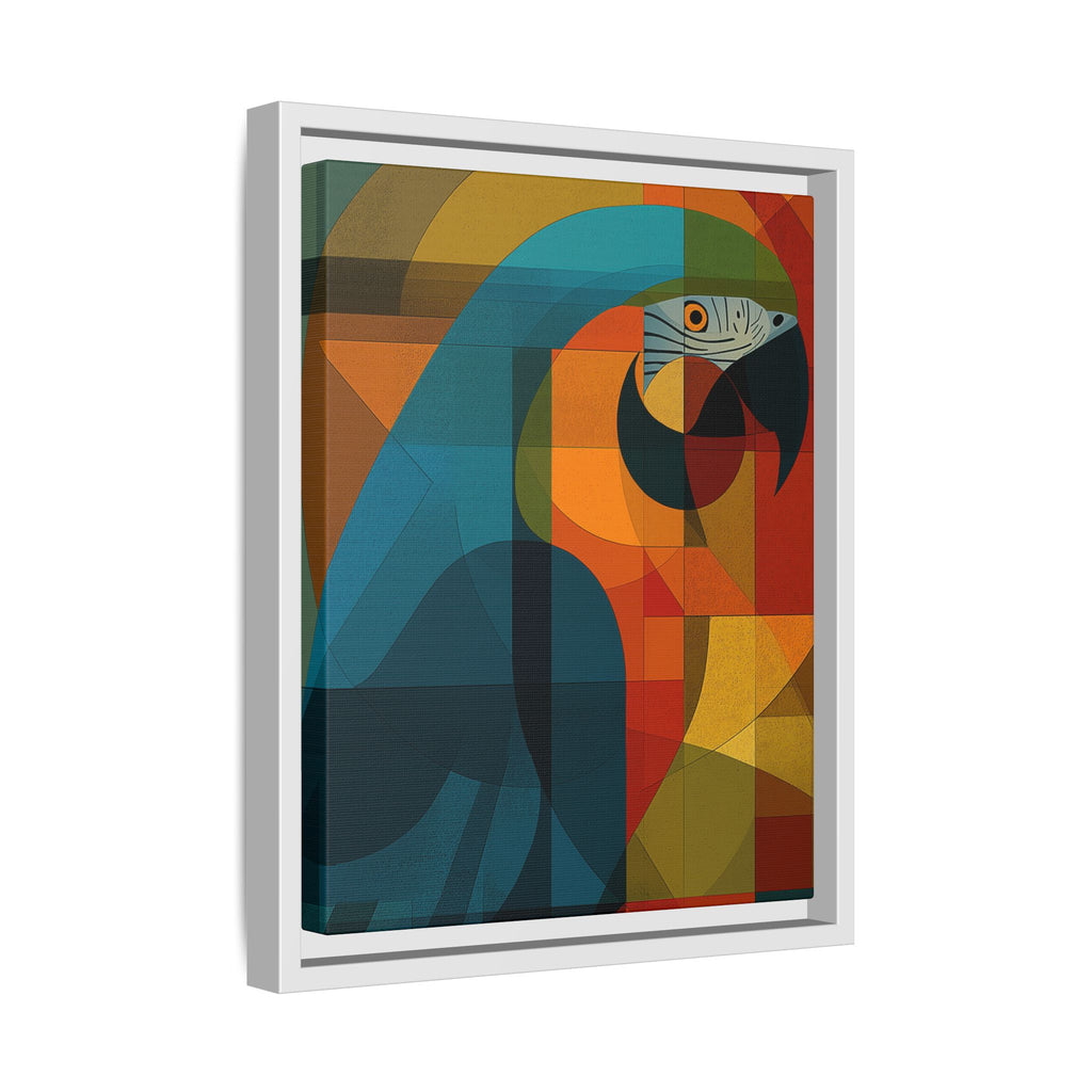 Prismatic Parrot Framed Print : Cubist Digital Geometry, Modernist Color Fragmentation   |  Personalized & Custom Orders Available