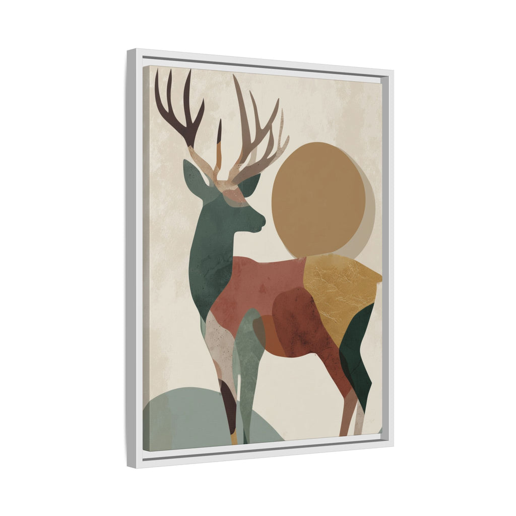Geometric Deer Mosaic Framed Print : Modern Abstract Wildlife Art, Minimalist Nature Print   |  Personalized & Custom Orders Available