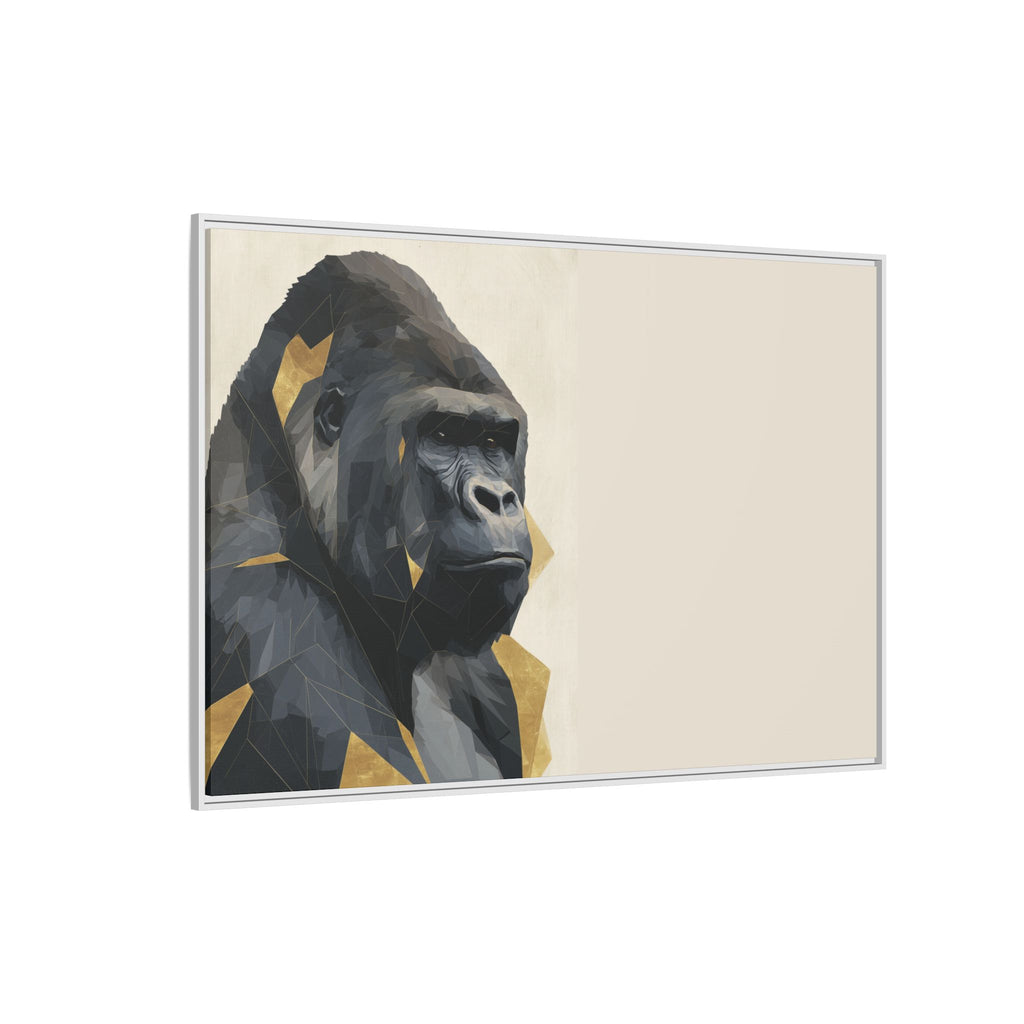 Primal Geometry: Polygonal Gorilla Portrait, Modern Metallic Wildlife Art   |  Personalized & Custom Orders Available