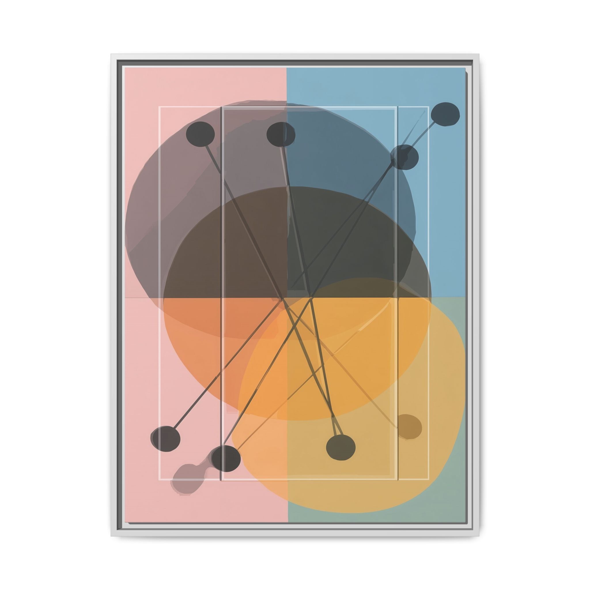 Geometric Intersections: Pastel Quadrants, Mid-Century Minimalism, Network Nodes   |   Custom Orders Accepted