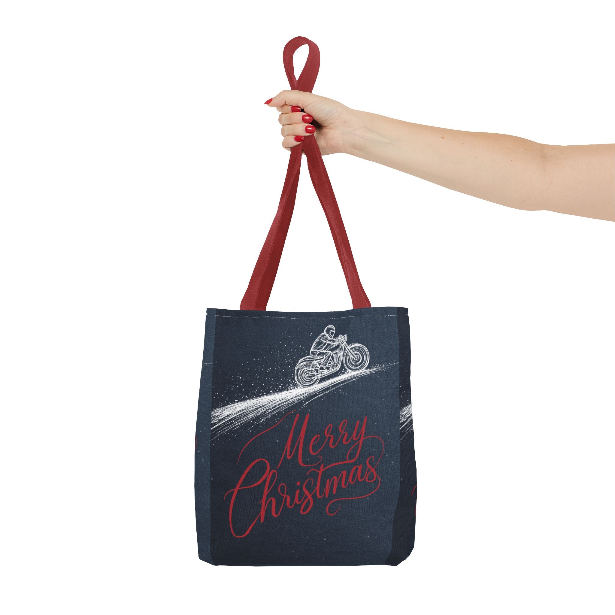 Motorbike Riding Dad Christmas Tote Bag (AOP)