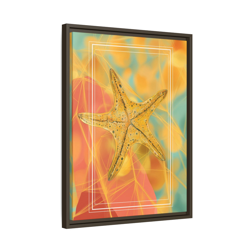 Celestial Starfish: Marine Geometry in Golden Hues, Tropical Oceanic Texture   |    Custom Orders Available