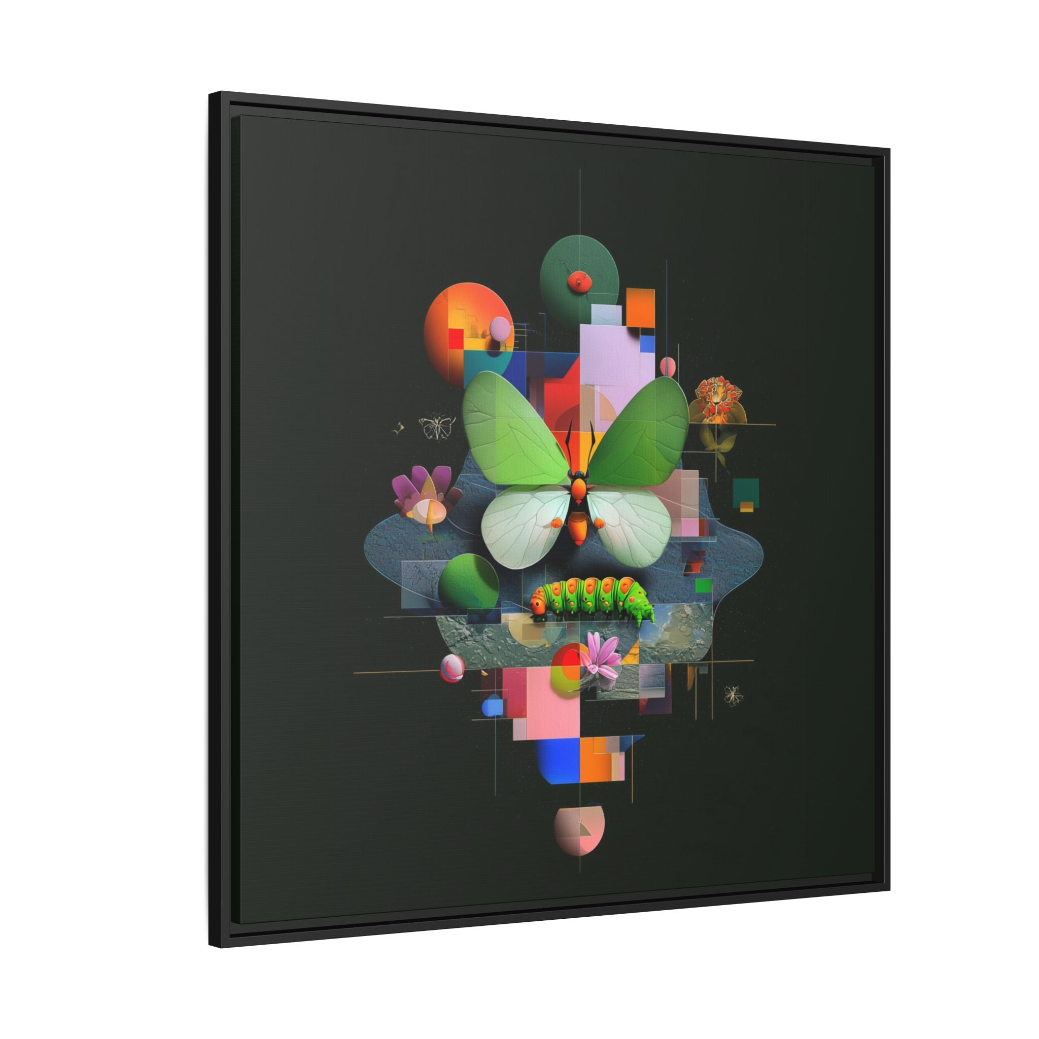 Geometric Metamorphosis: Abstract Nature Composition, Digital Cubist Butterfly Art   |    Custom Orders Available