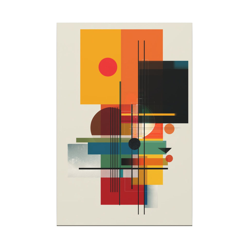 Geometric Harmony: Bauhaus Intersections, Constructivist Layers, Abstract Color Blocks   |   Custom Orders Accepted