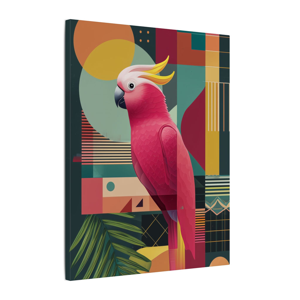 Cockatoo in Geometry: Mid-Century Modern Bird Art, Tropical Design Palette   |    Custom Orders Available