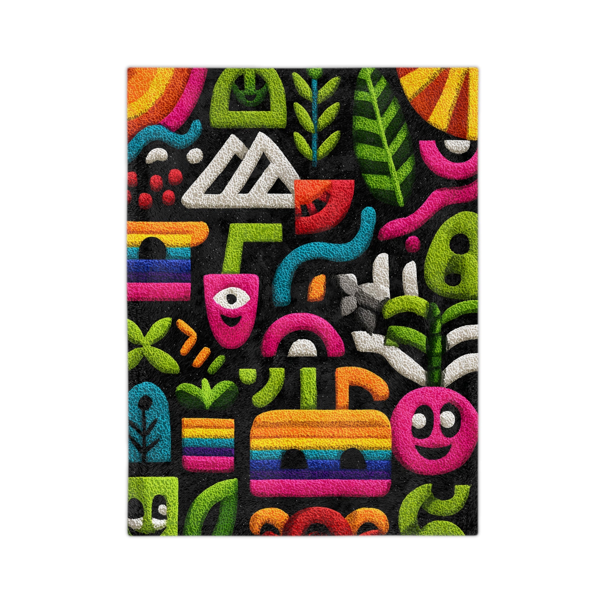 Colorful Microfiber Blanket Doona Cover, Duvet, Quilt - Cozy Decor, Perfect for Gifts, Kids Room, Vibrant Pattern, Fun and Playful Design