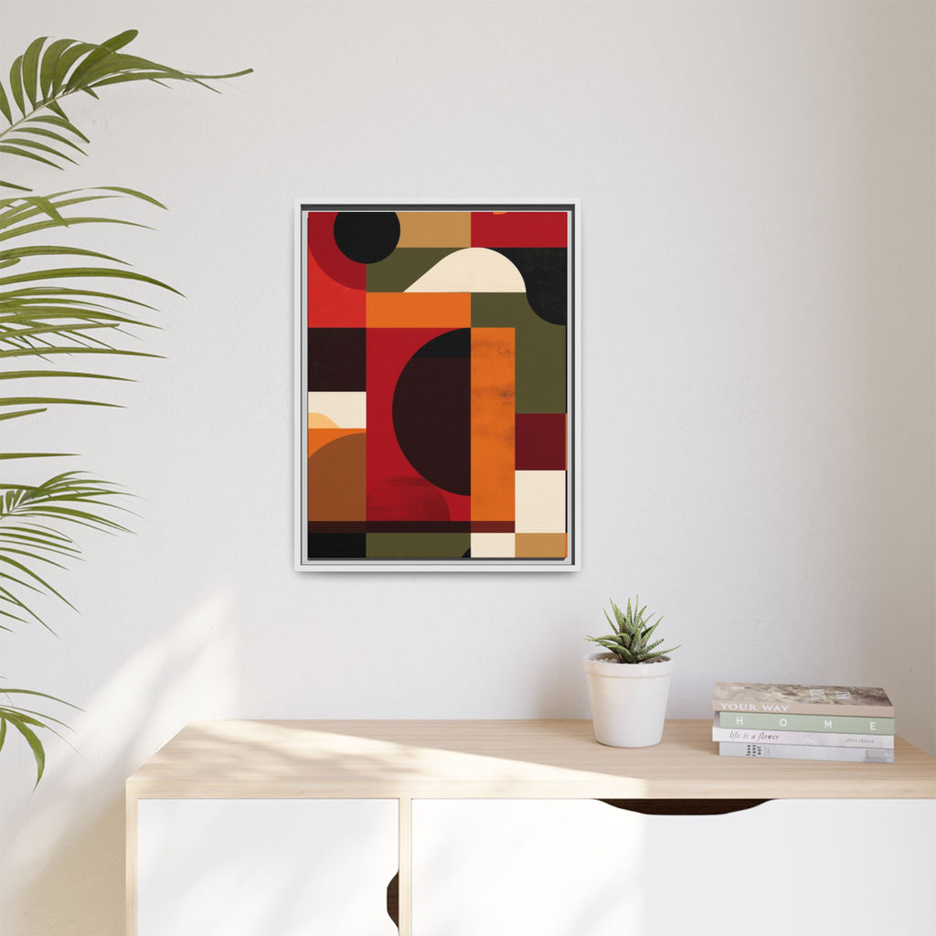 Geometric Convergence: Abstract Bauhaus Design, Constructivist Color Blocks, Architectural Art Composition   |   Custom Orders Accepted