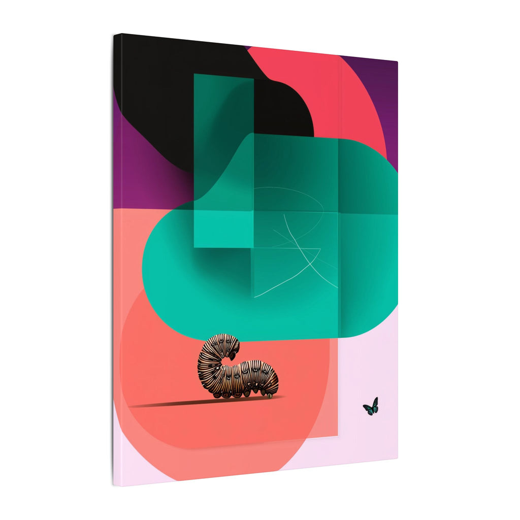 Metamorphosis in Geometry: Abstract Caterpillar Design, Geometric Color Study   |    Custom Orders Available