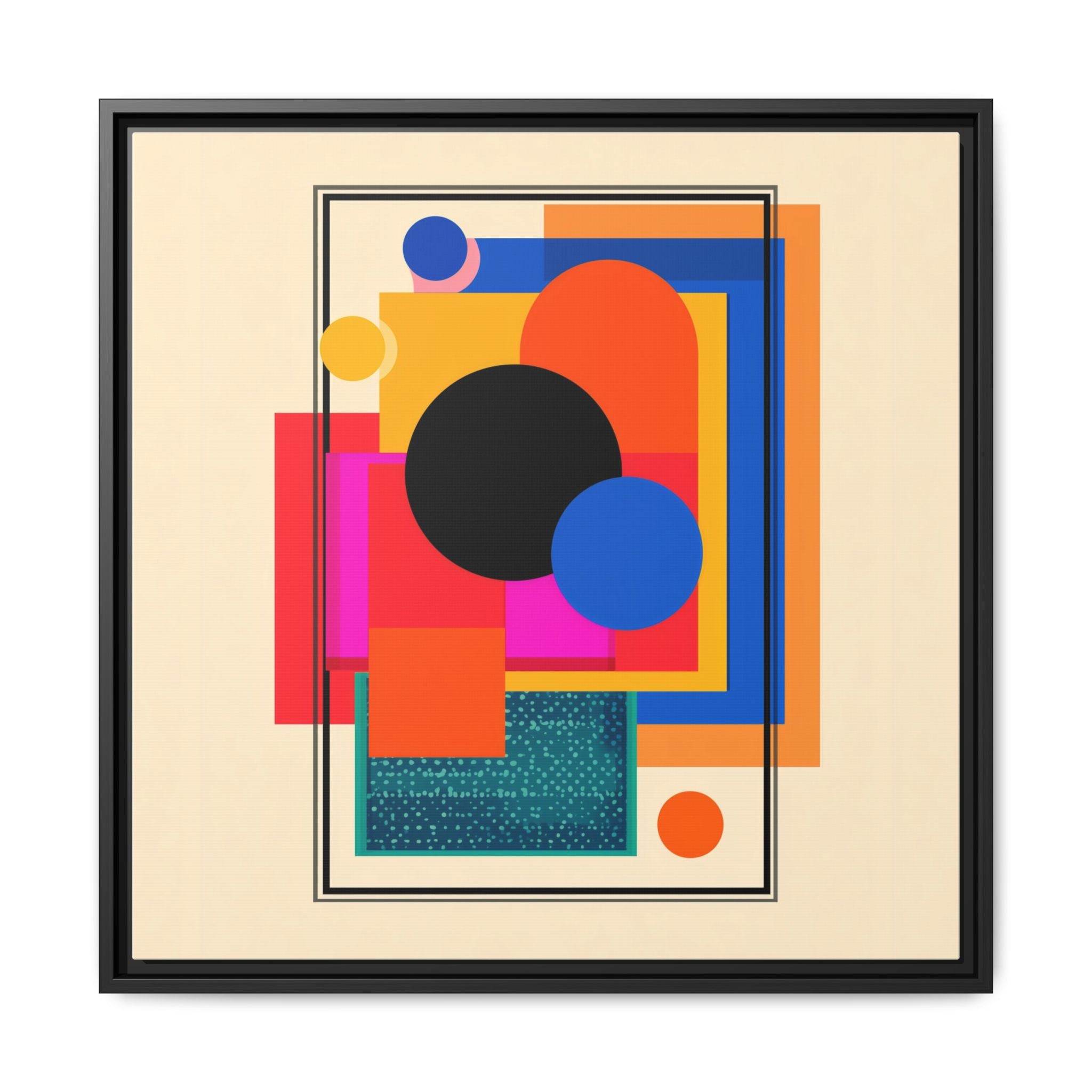 Geometric Harmony: Abstract Color Blocks, Mid-Century Modern Design, Minimalist Art Composition   |   Custom Orders Accepted