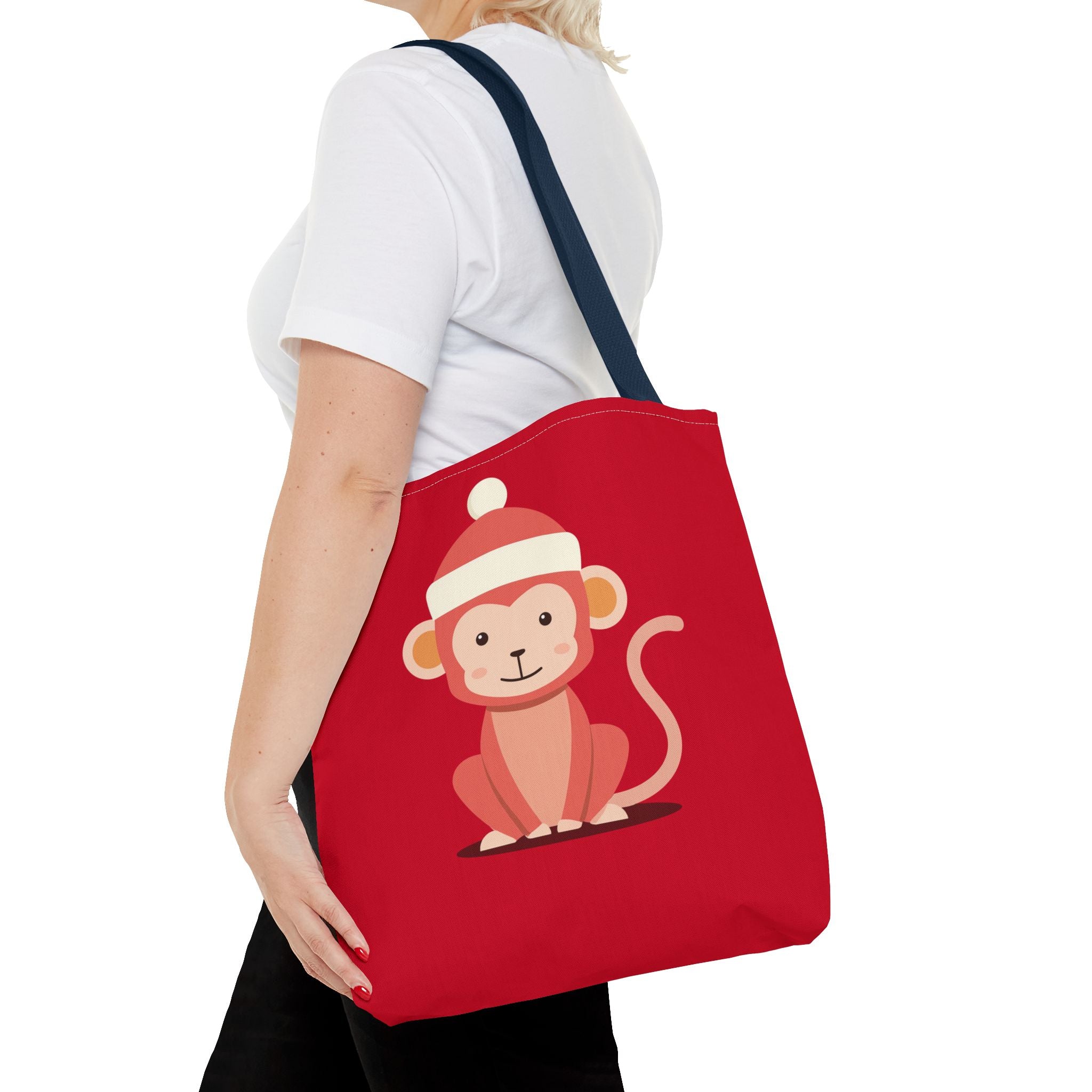 Cute Monkey Tote Bag for Kids, Christmas Gift, Reusable Shopping Bag, Fun Animal Design, Cute Holiday Accessory