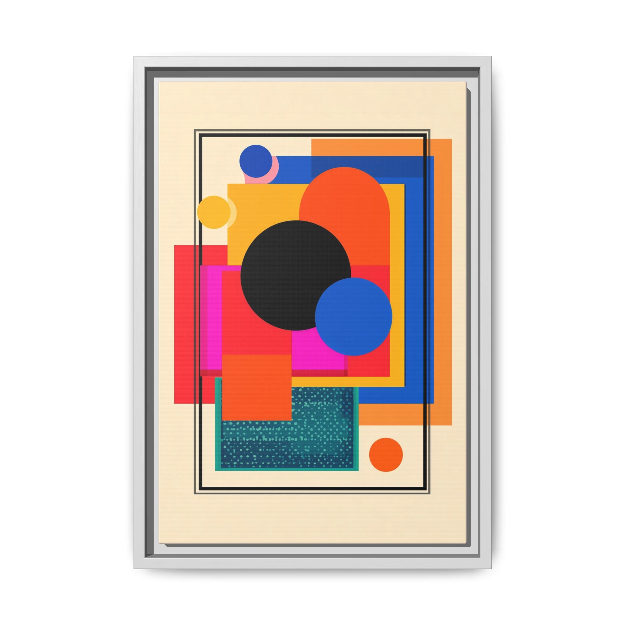 Geometric Harmony: Abstract Color Blocks, Mid-Century Modern Design, Minimalist Art Composition   |   Custom Orders Accepted