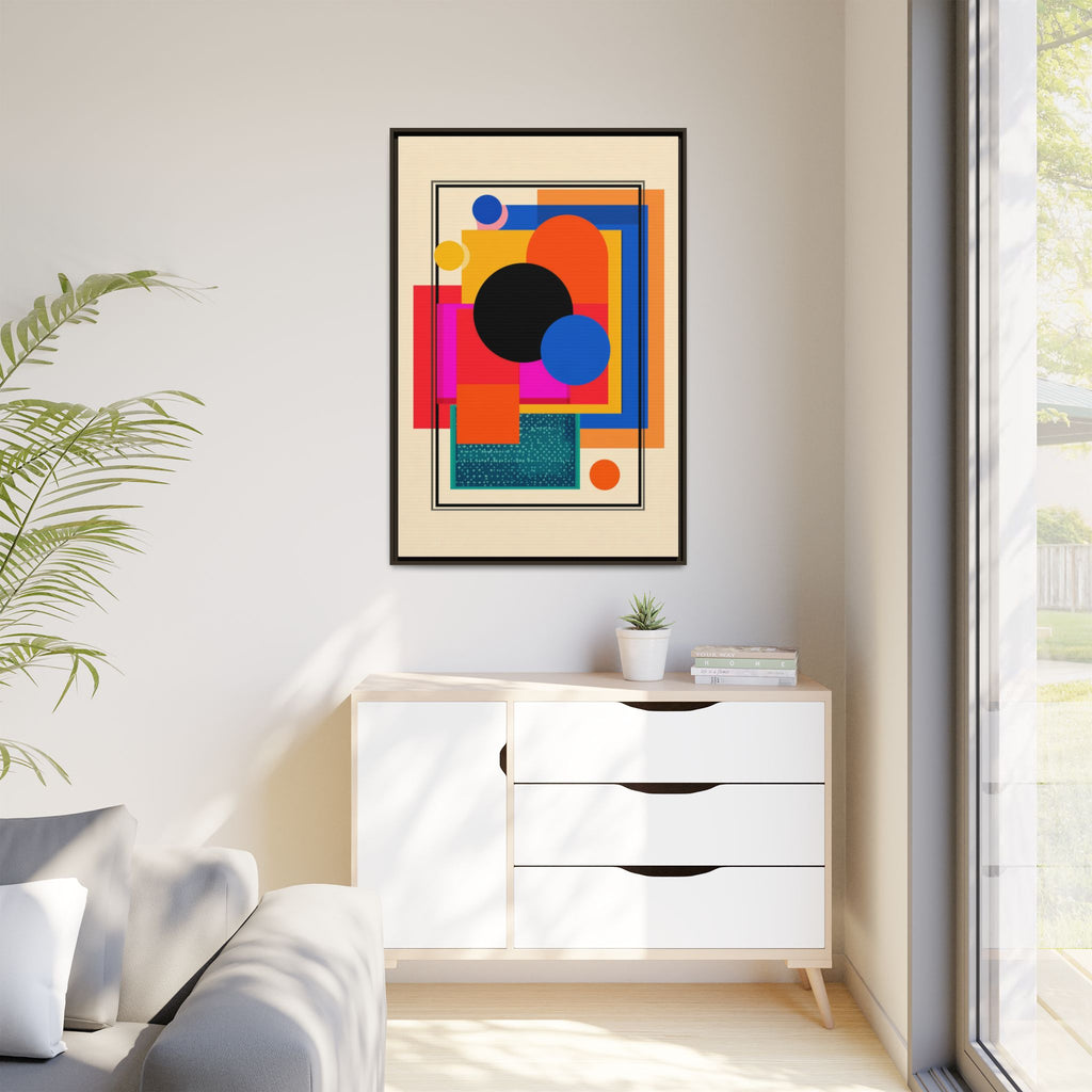 Geometric Harmony: Abstract Color Blocks, Mid-Century Modern Design, Minimalist Art Composition   |   Custom Orders Accepted
