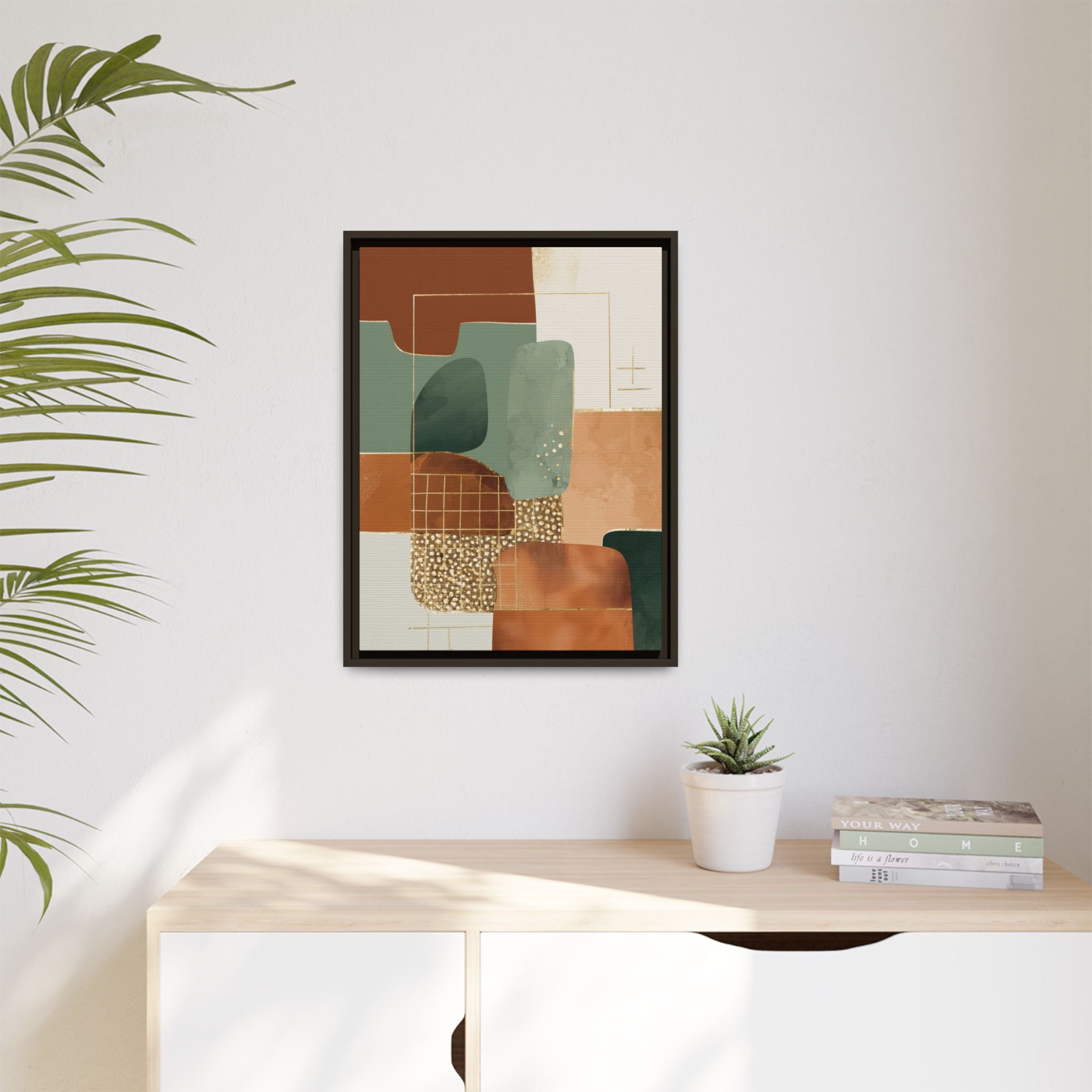 Geometric Harmony: Abstract Minimalist Art, Mid-Century Modern Design, Organic Shapes Composition   |   Custom Orders Accepted