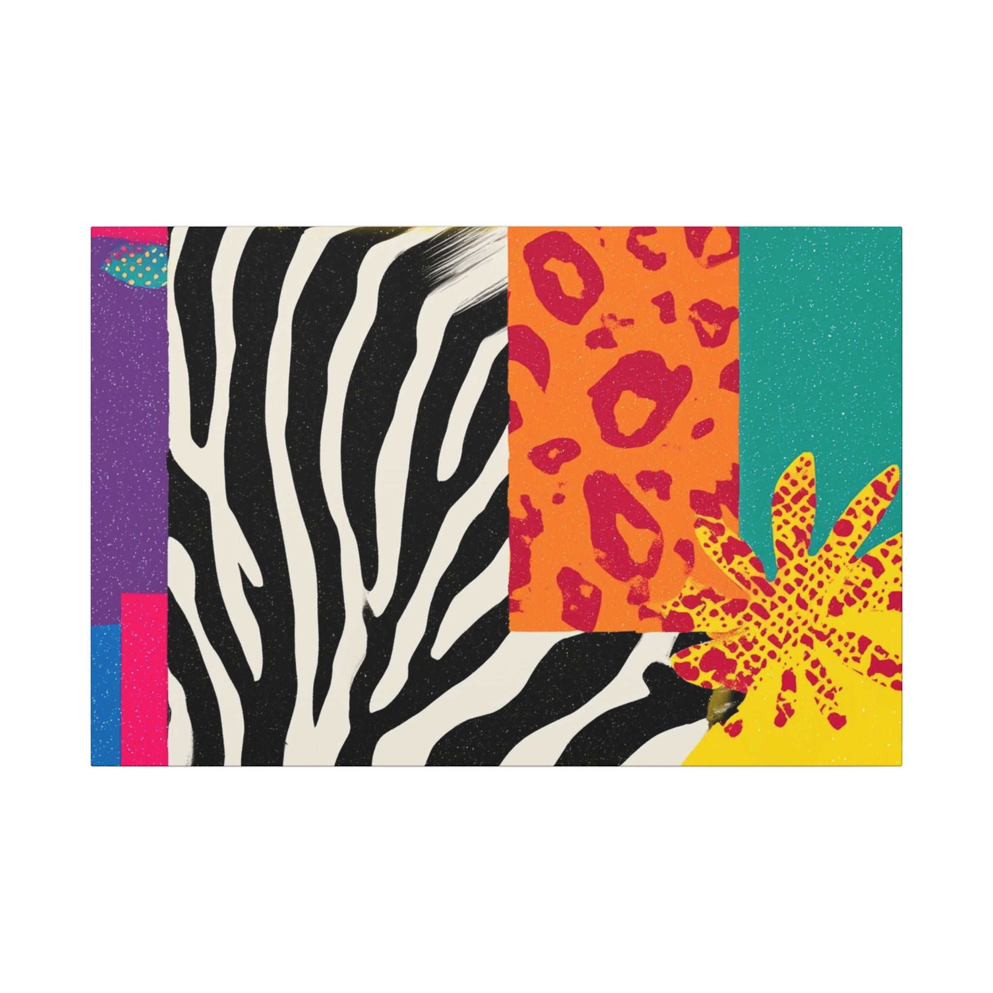 Copy of Pop Geometry: Zebra Leopard Fusion, Geometric Color Block, Modern Abstract Design   |   Custom Orders Accepted