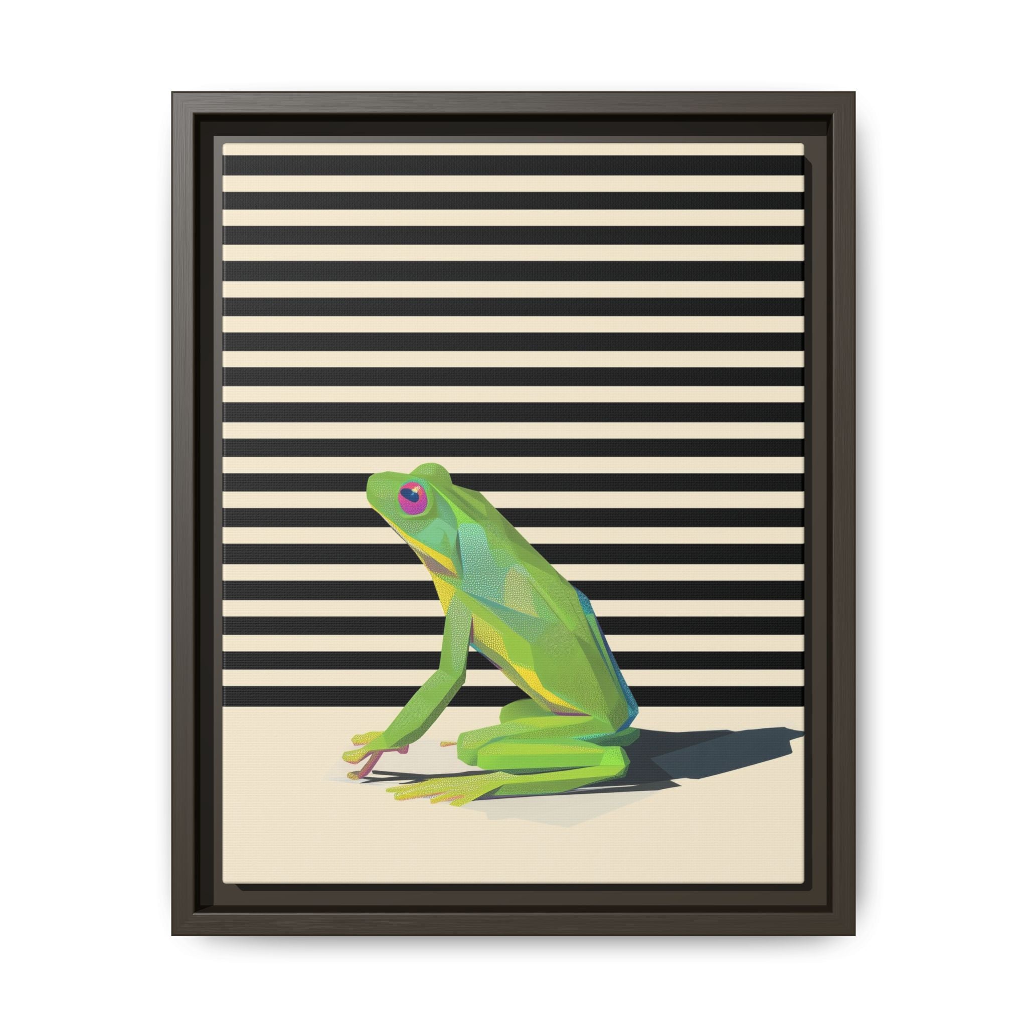 Geometric Frog Persona: Modern Wildlife Illustration, Vibrant Graphic Design   |  Personalized & Custom Orders Available
