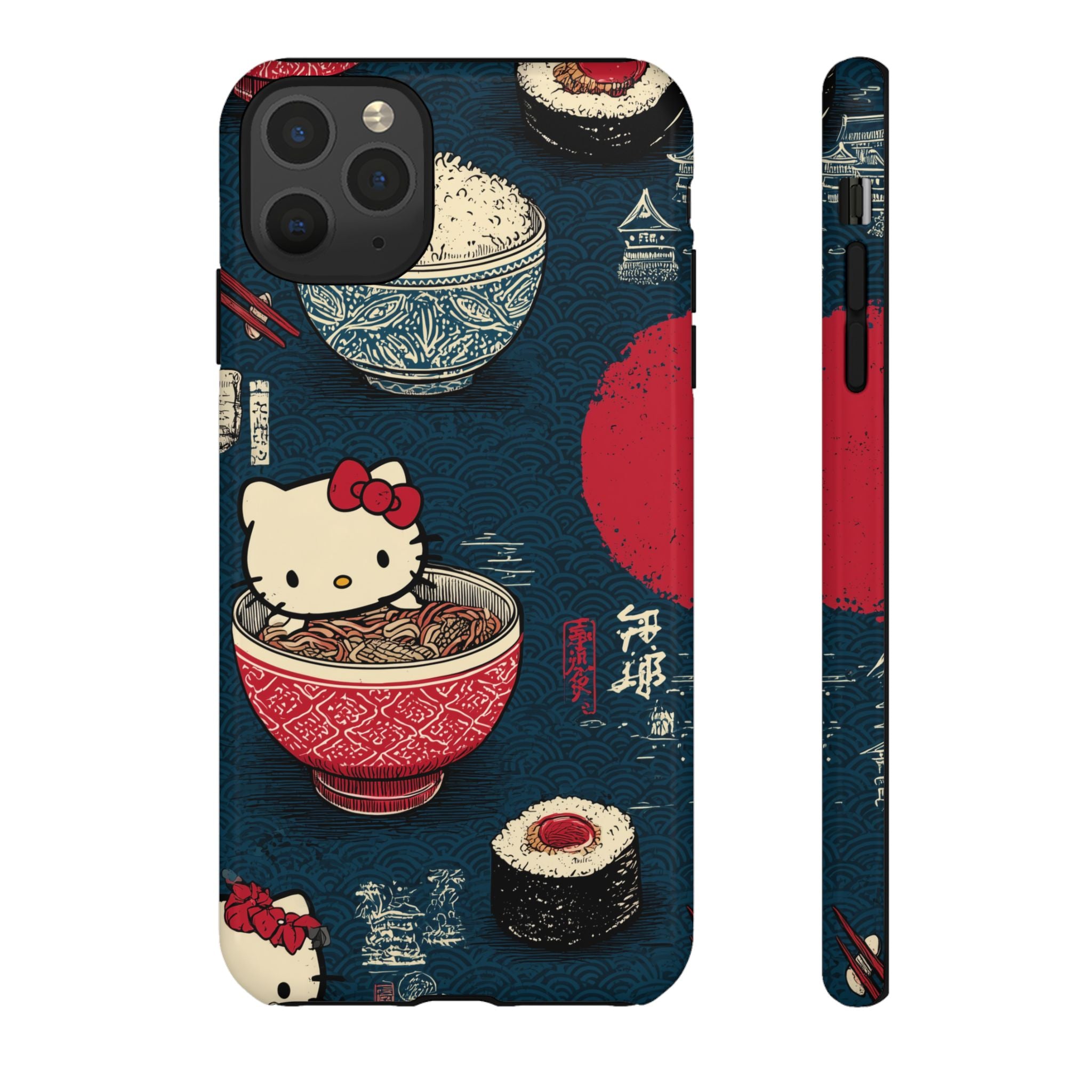 Japanese Kitty Sushi Vibrant Phone Case - Tough Case | Funky, Colorful, Unique Design for Gift, Accessory, Protection, Trendy
