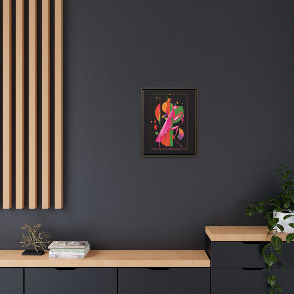 Cosmic Mantis Framed Print: Geometric Space Odyssey, Cubist Insect Illustration   |  Personalized & Custom Orders Available