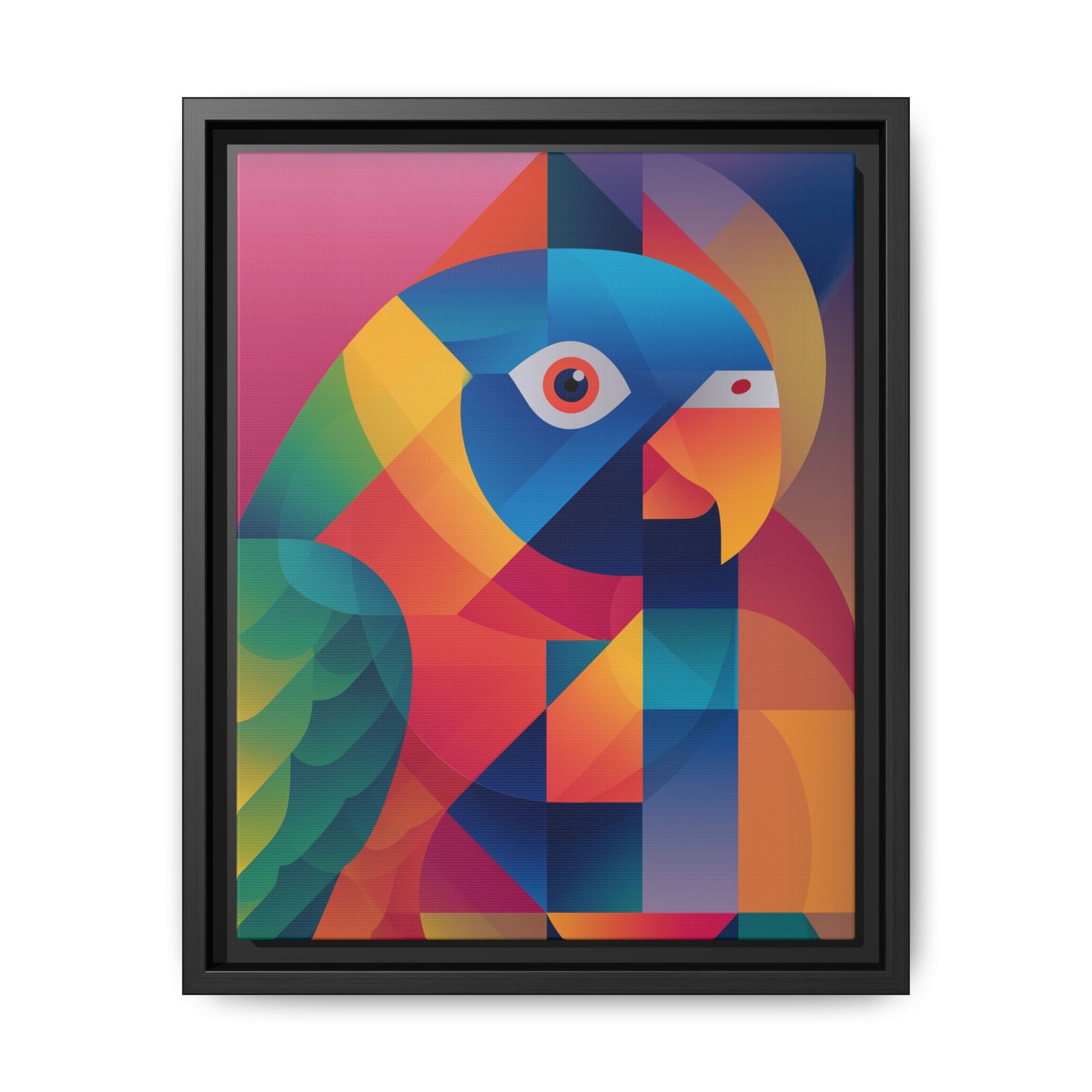 Cubist Parrot Prisma: Geometric Bird Design, Modern Angular Art   |    Custom Orders Available