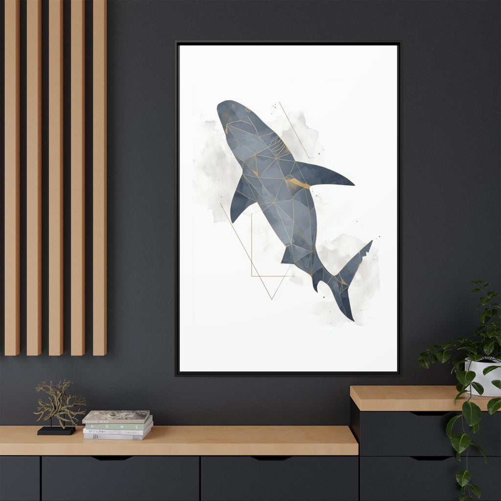Aquatic Geometry: Shark Polygon Abstraction, Oceanic Digital Art   |  Personalized & Custom Orders Available