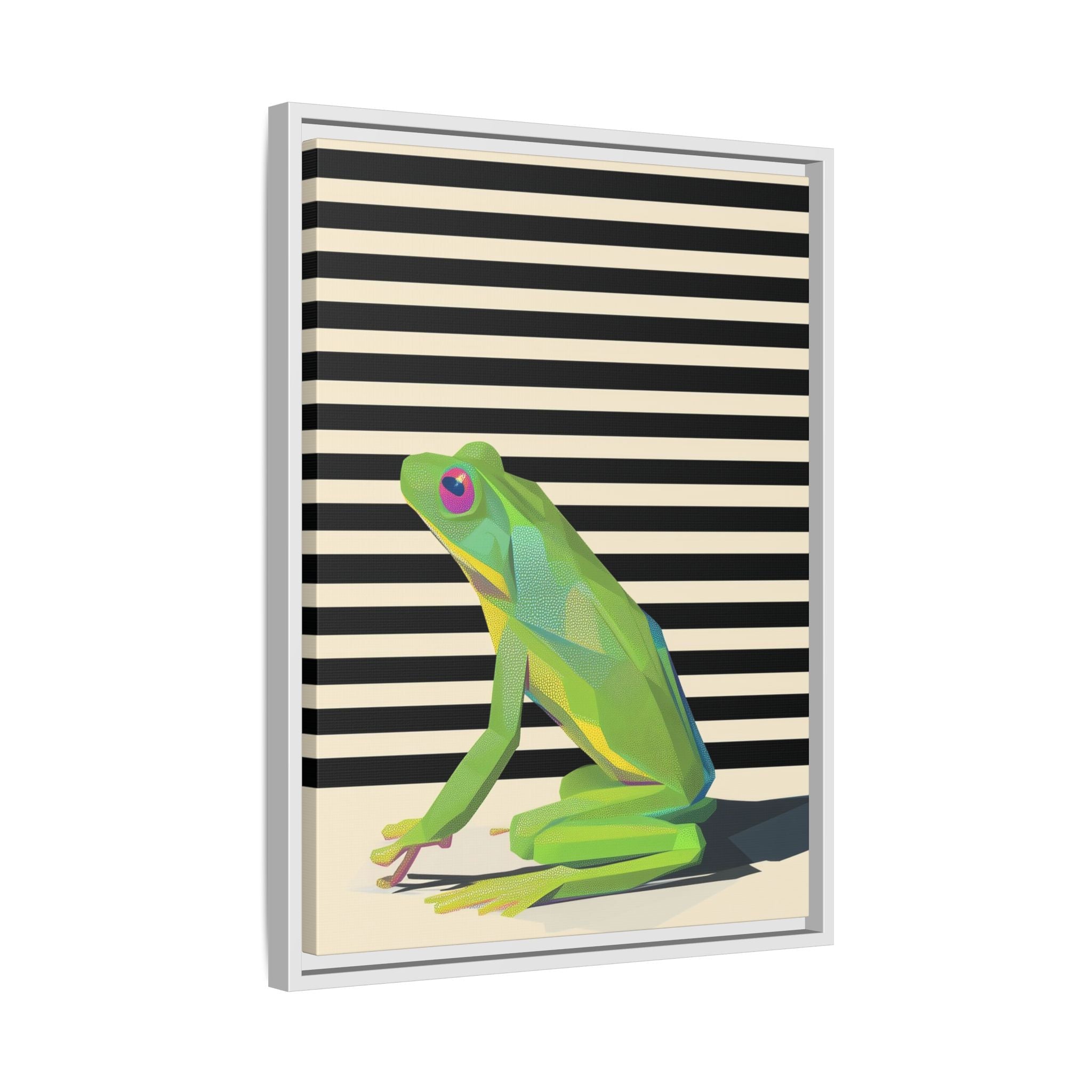 Geometric Frog: Minimalist Animal Portrait, Modern Graphic Design   |    Custom Orders Available