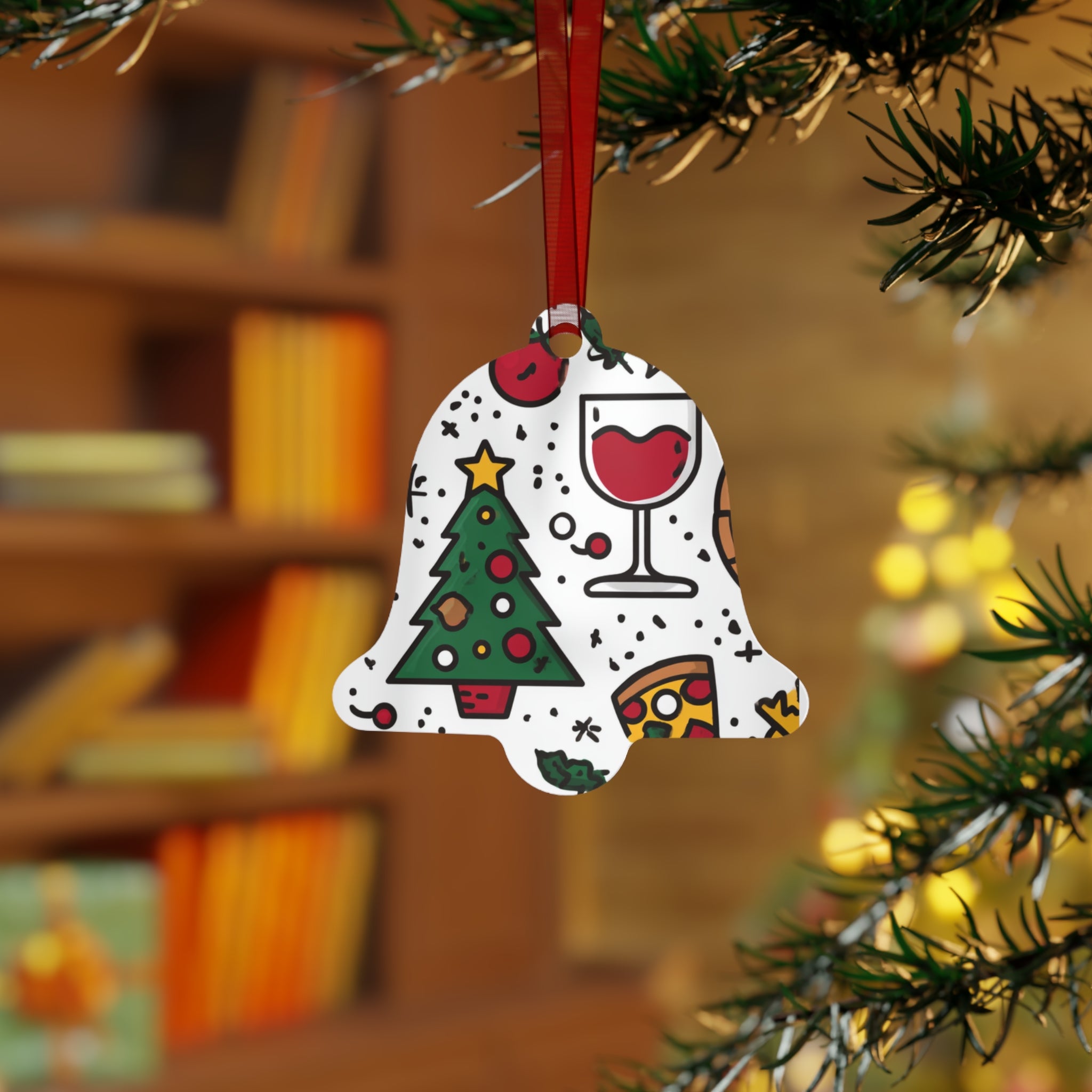 Italian Festive Metal Ornaments - Christmas Decor, Holiday Gifts, Personalized Tree Ornaments, Party Celebrations, Seasonal Decorations