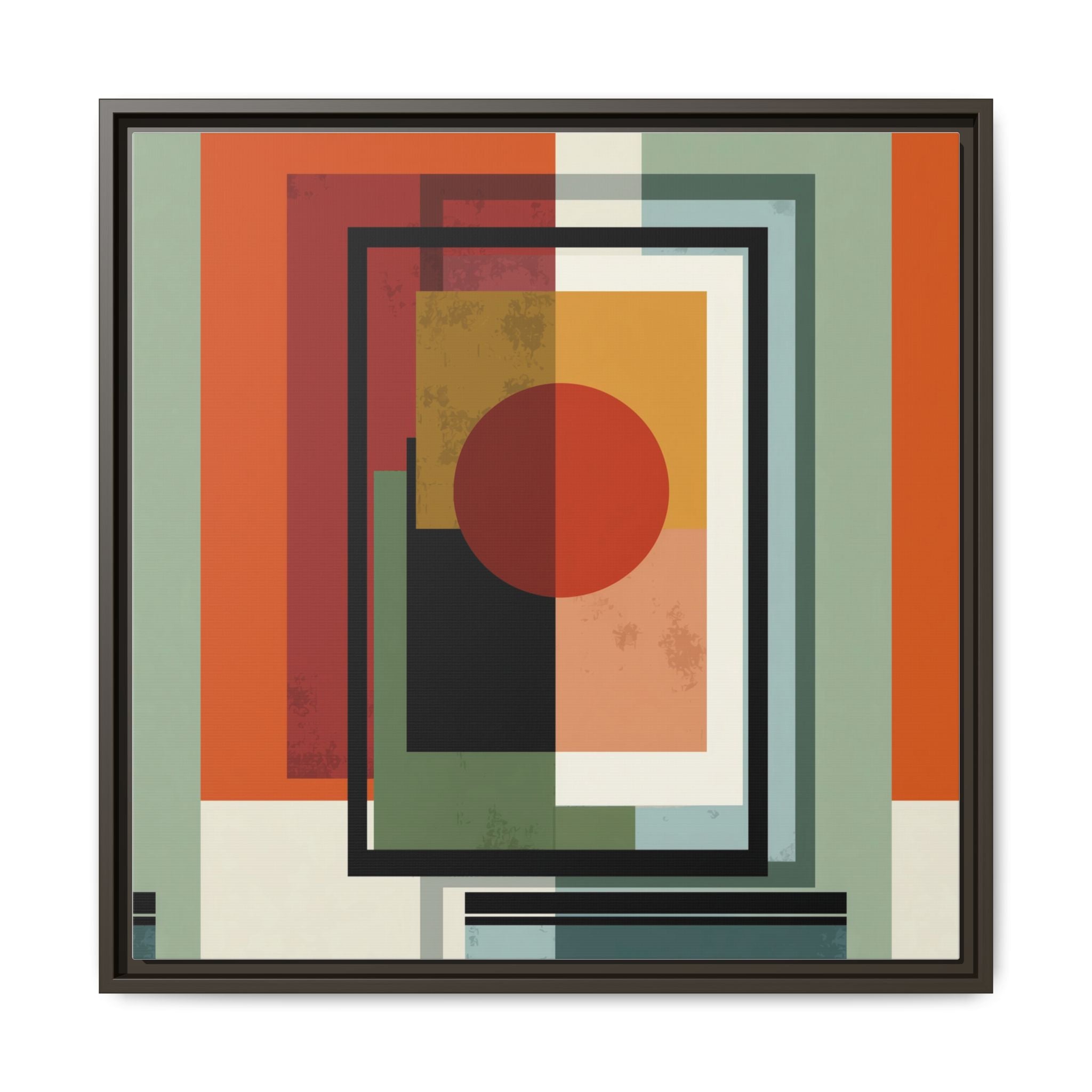 Geometric Harmonies: Mid-Century Modern Composition, Constructivist Inspiration, Abstract Rectangular Interplay   |   Custom Orders Accepted