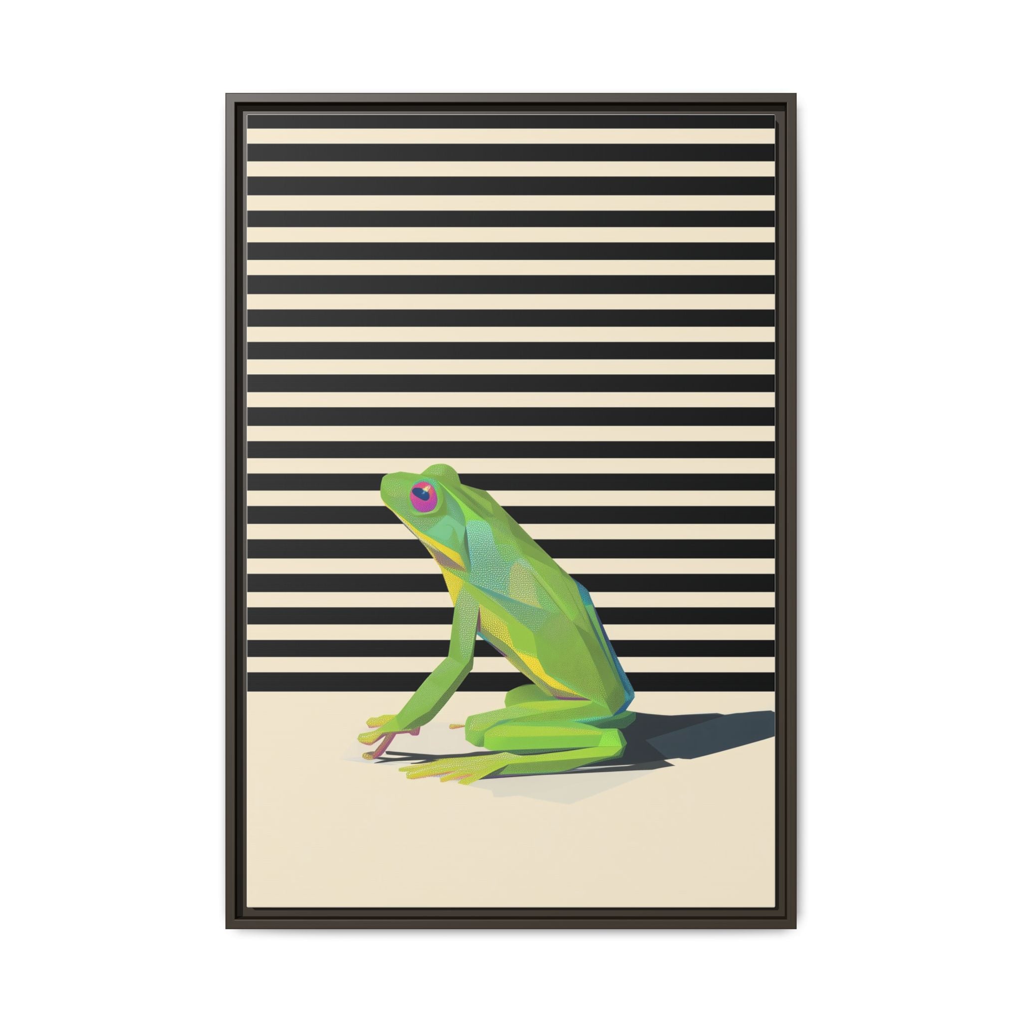 Geometric Frog Persona: Modern Wildlife Illustration, Vibrant Graphic Design   |  Personalized & Custom Orders Available