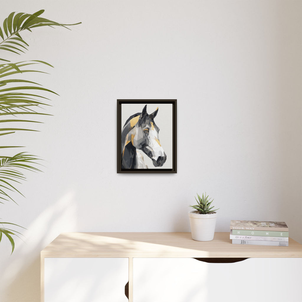 Geometric Equine Framed Print : Polygonal Horse Portrait, Modern Abstract Geometric Art   |  Personalized & Custom Orders Available