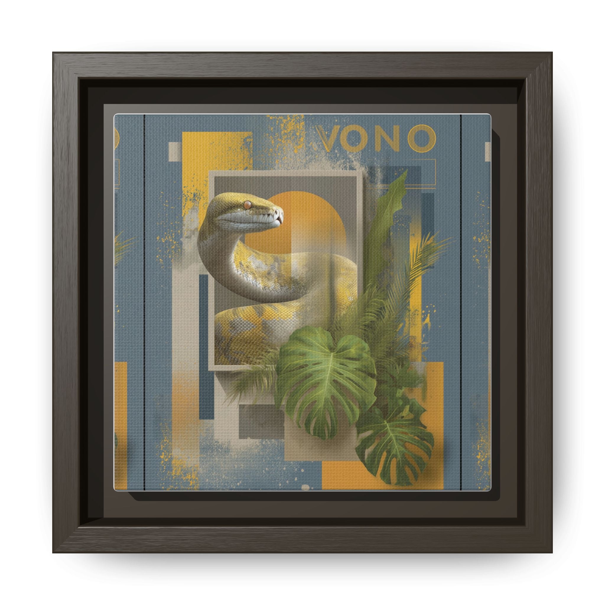 Serpent in Geometrics: Tropical Graphic Design, Modern Nature Illustration   |    Custom Orders Available