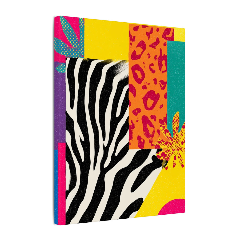 Copy of Pop Geometry: Zebra Leopard Fusion, Geometric Color Block, Modern Abstract Design   |   Custom Orders Accepted
